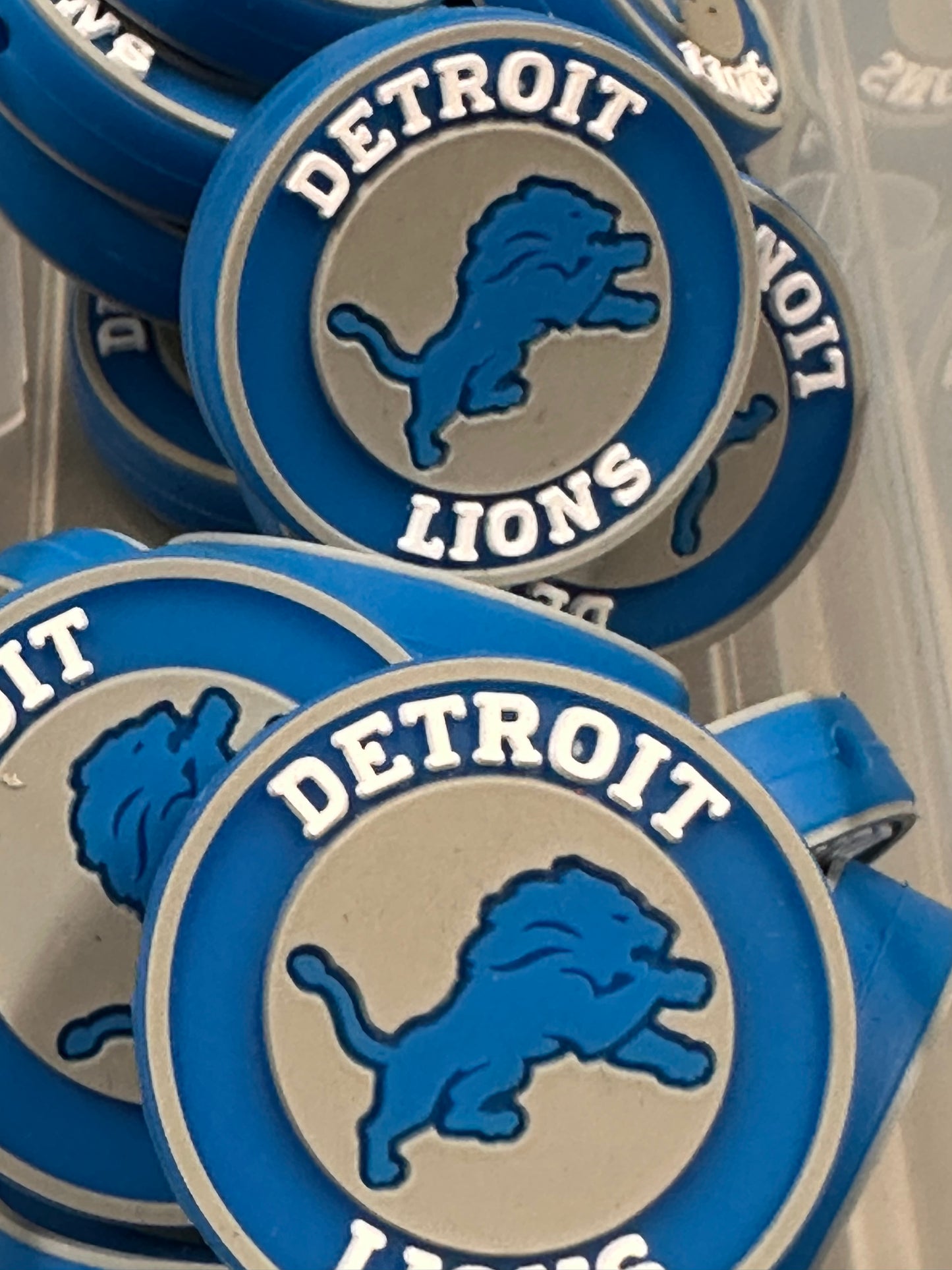 Detroit Lions focal bead/ football/ silicone bead for DIY