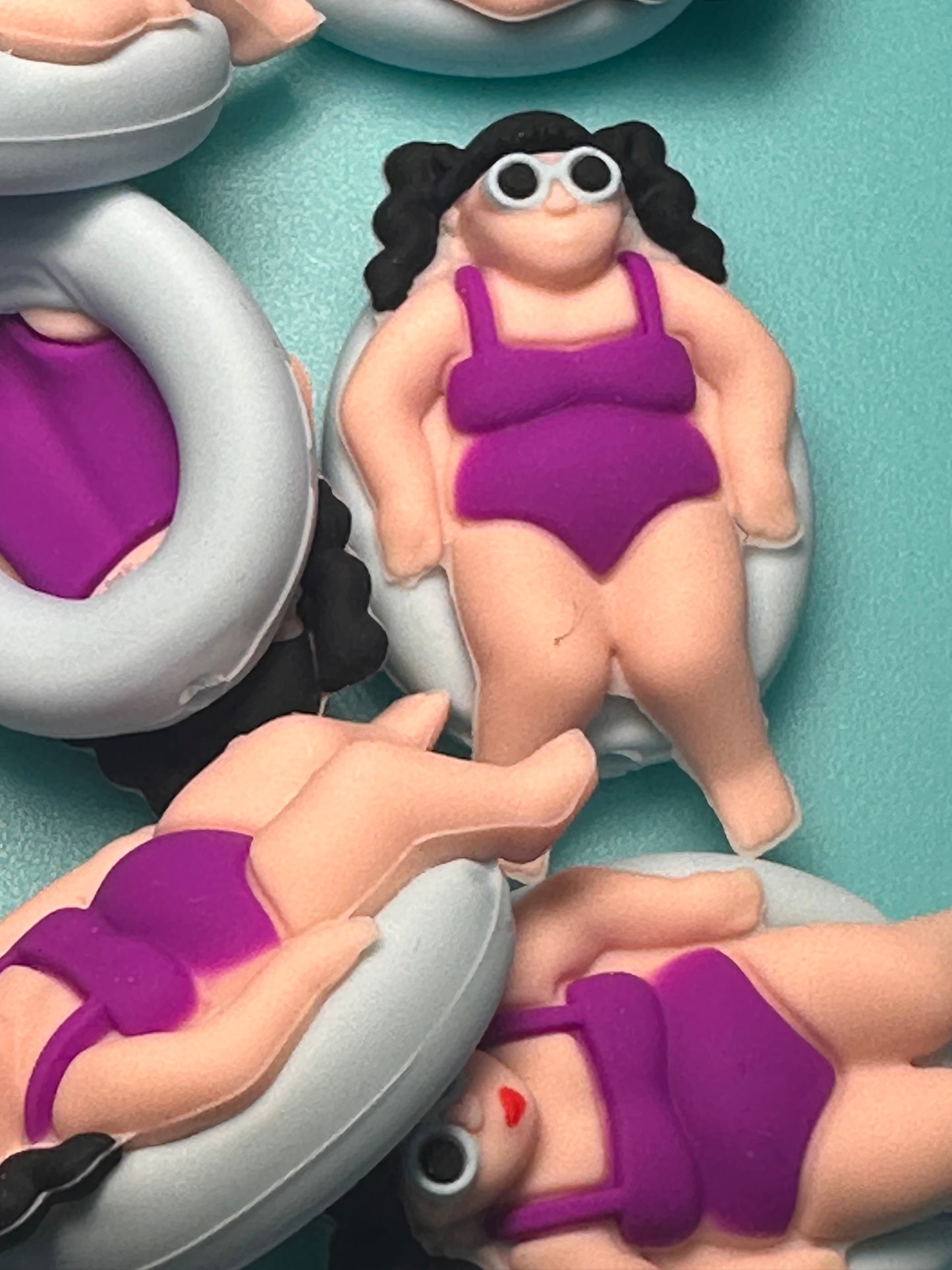 Floating girl /Summer focal bead / beach/ swim suit/pool/ swimming/floating