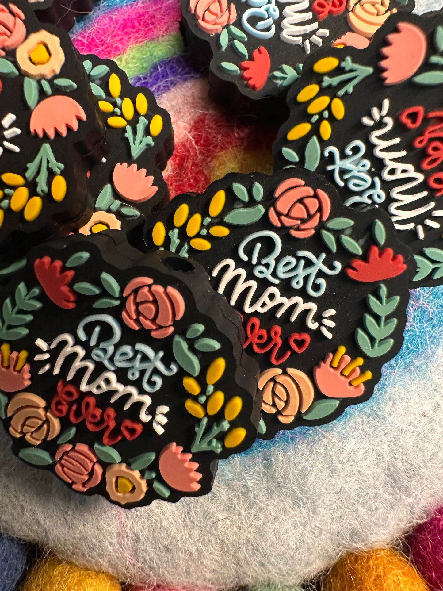 Best mom ever/ Mommy/ mama Focal Bead/ for beadable pen/ Silicone bead/keychain bead/ Mothers Day/ Blessed mama/ mom