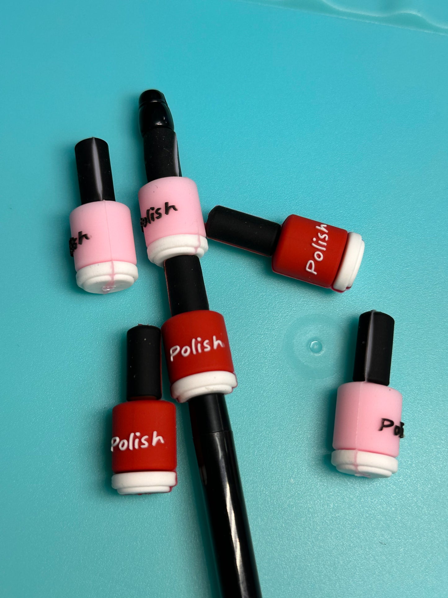 3D Fingernail polish mom bead/ spa day/ for beadable pen/ Silicone bead/keychain bead/ Mothers Day/ Nail Tech/