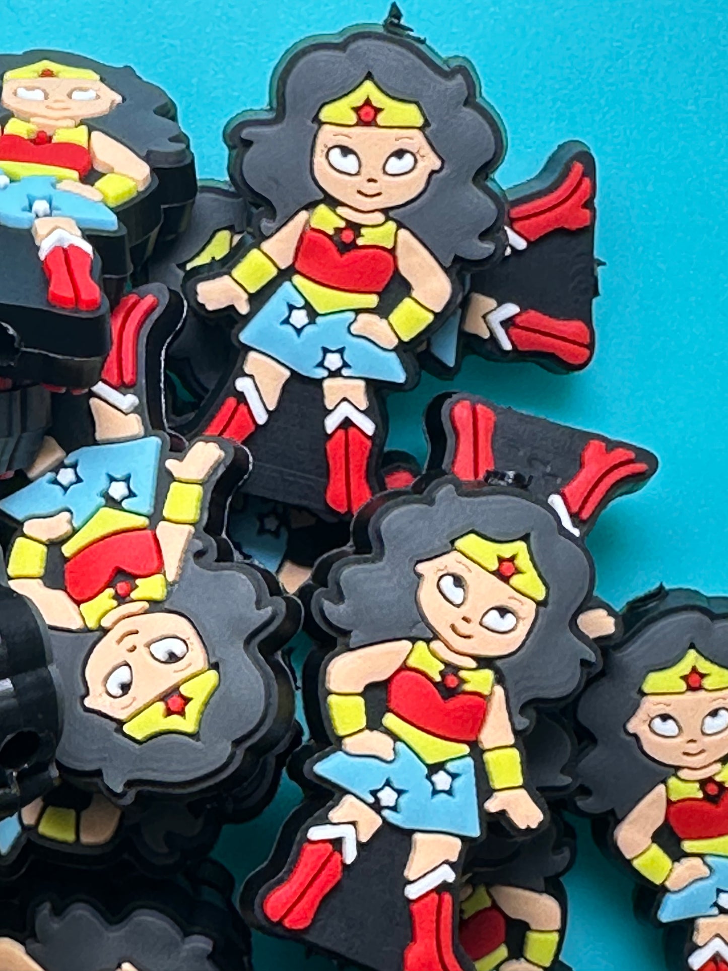 Super little girl silicone focal bead