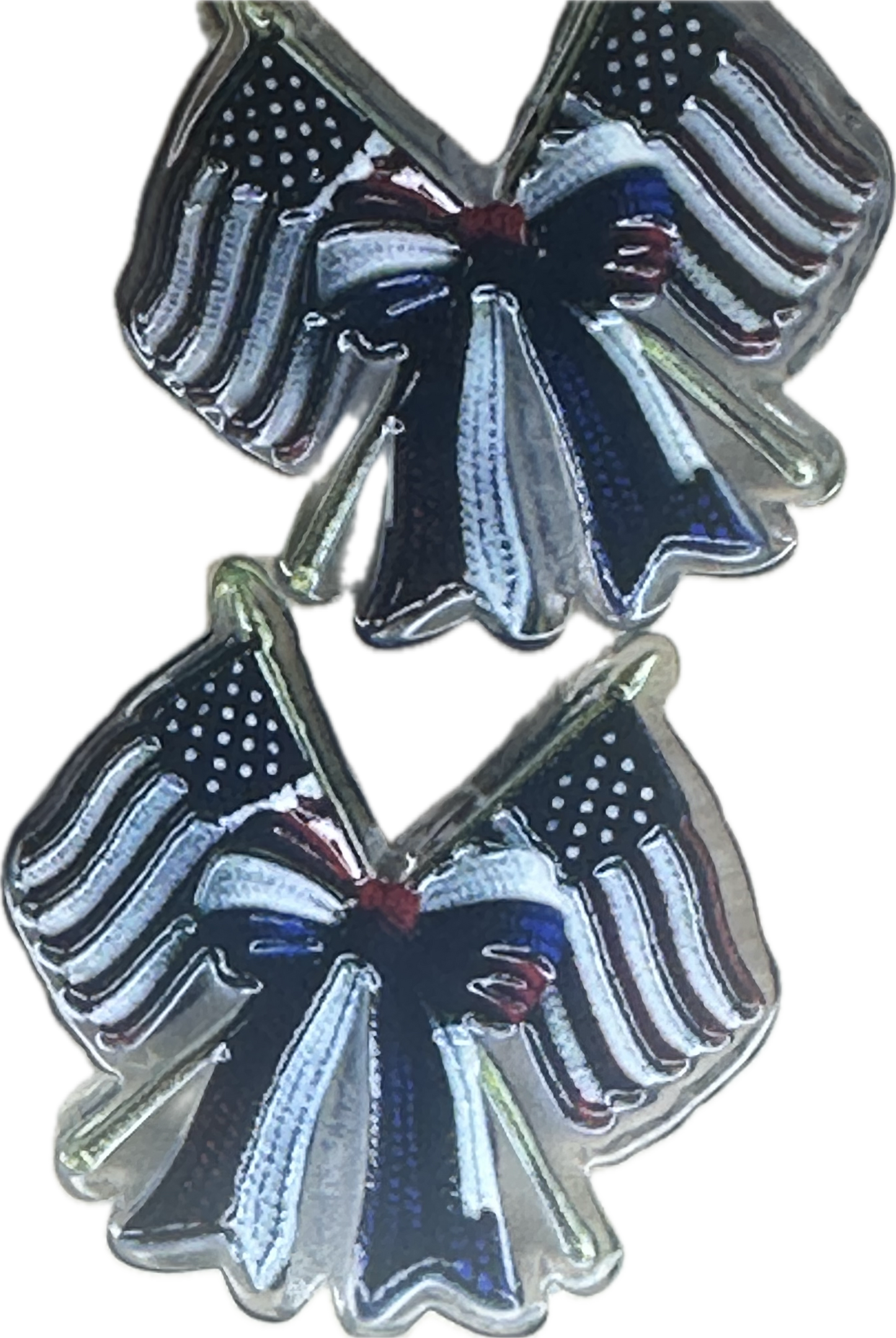 American Flag acrylic focal bead- set of 2/ focal bead/ pen beading / keychain bead/ military/ patriotic