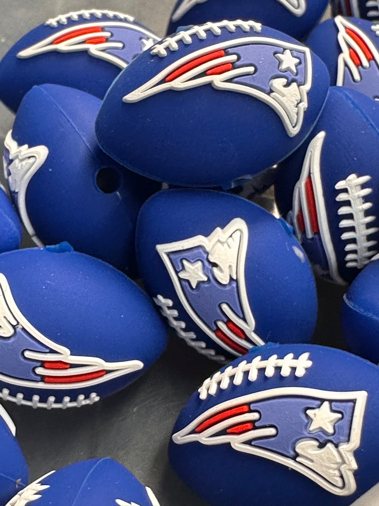 3D New England Patriots Football team focal bead / football
