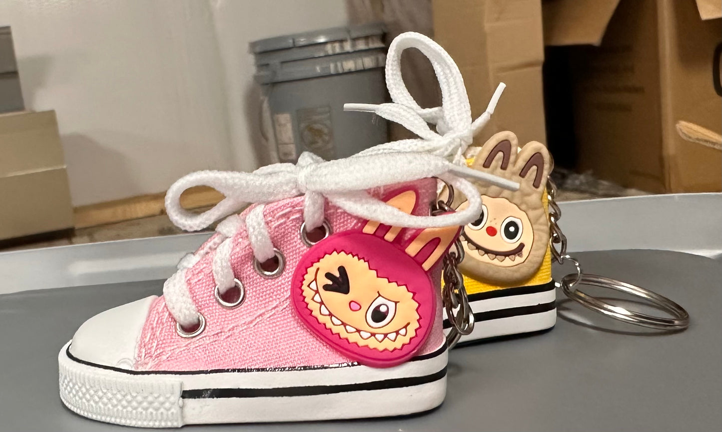Labubu high top sneaker keychains/ Monster keychain/ Converse