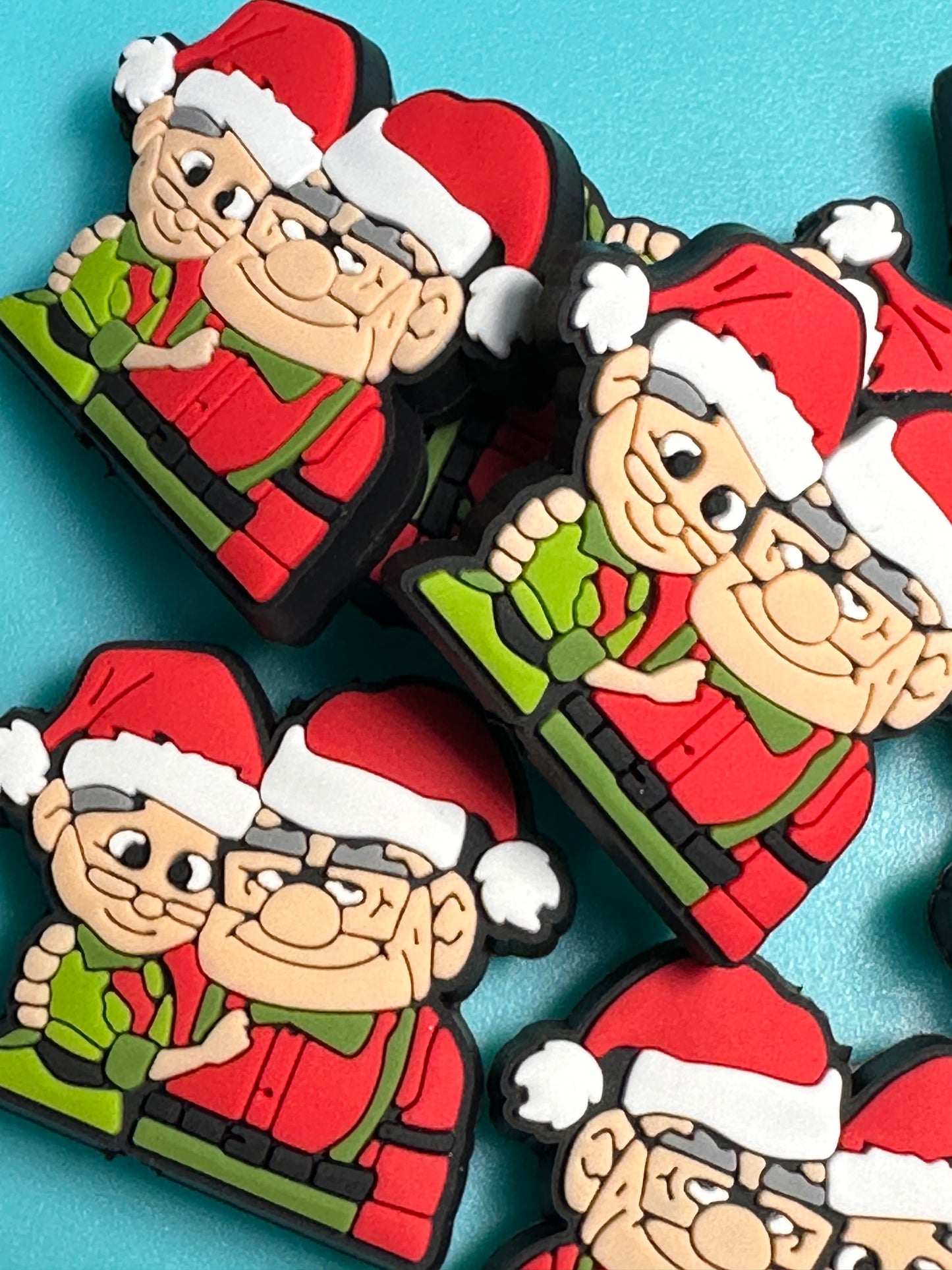 Christmas Old Couple/ Focal Bead/ beadable pen/ Silicone bead/ keychain bead/