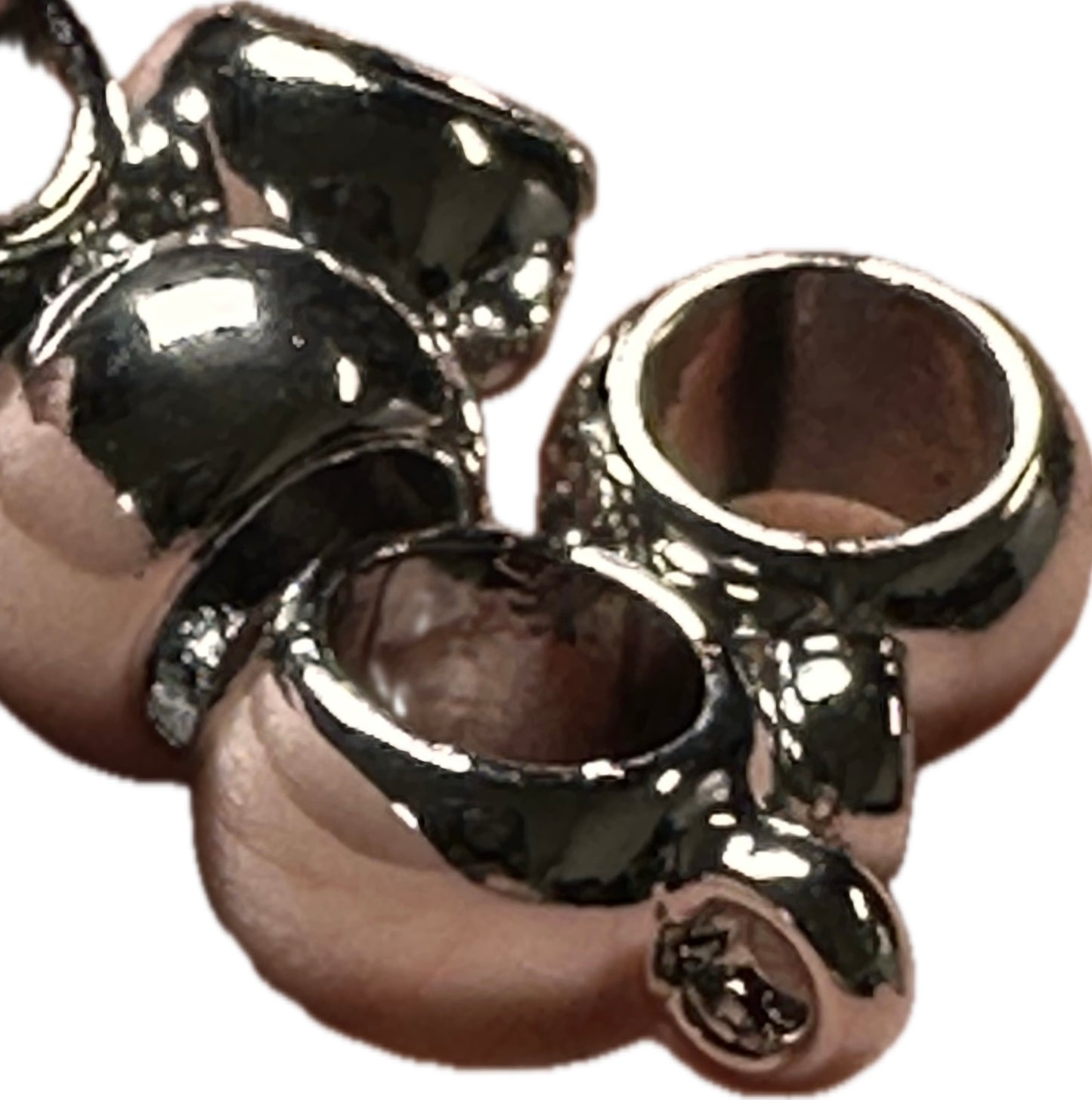 Silver tone Bail Beads/ jewelry Bead/ beadable pen beads/ keychain bead/bead/12mm/used for dangle charms