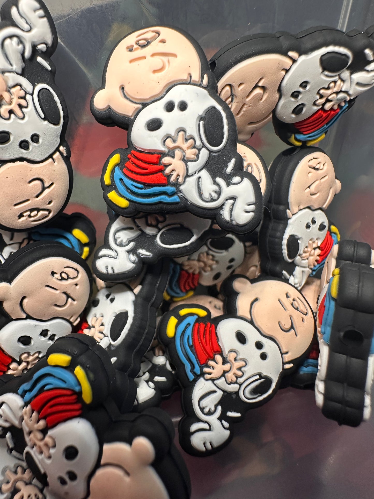 Boy and his dog/ Character/ Focal Bead/ beadable pen/ Silicone bead/ keychain bead/ dog lover/ snoo