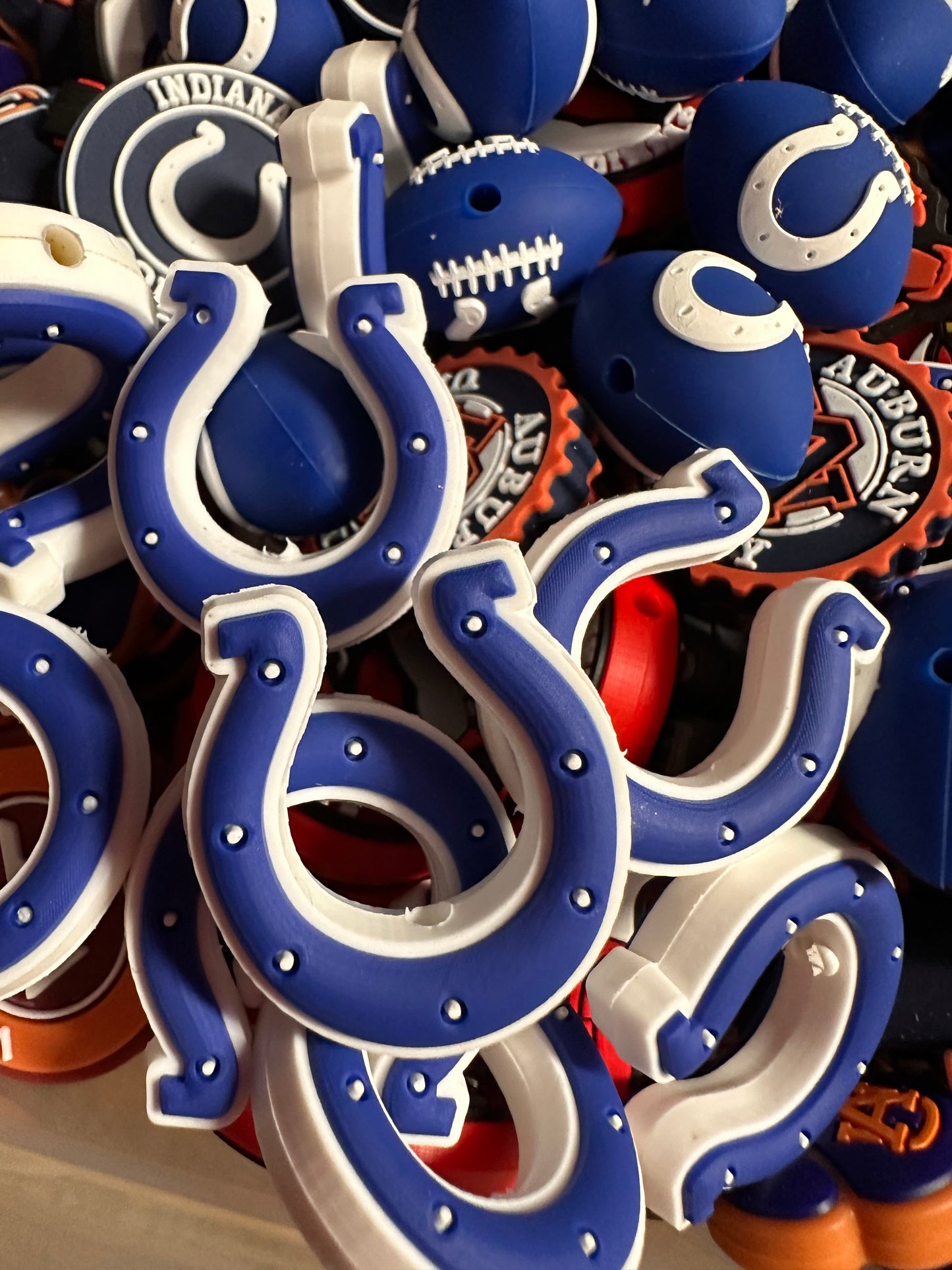 Indianapolis Colts focal bead #2/ horse shoe shaped