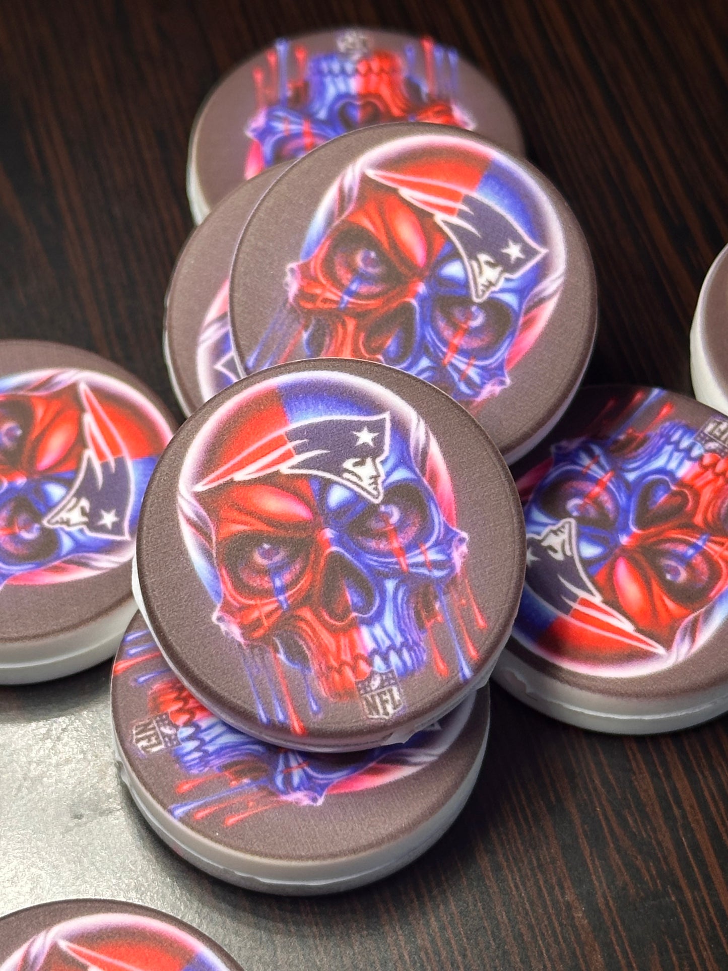 NEW Style New England Patriots focal bead skull