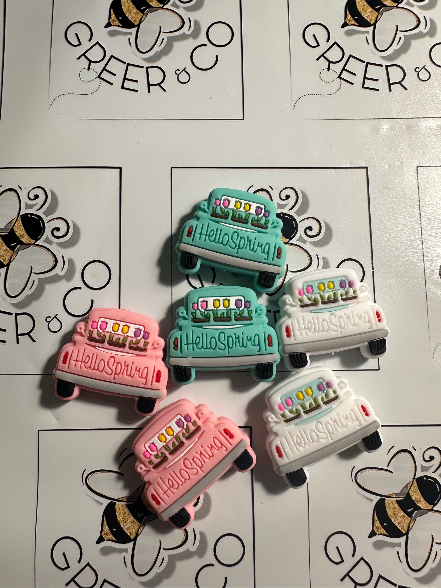Hello Spring Focal Bead/ truck bead
