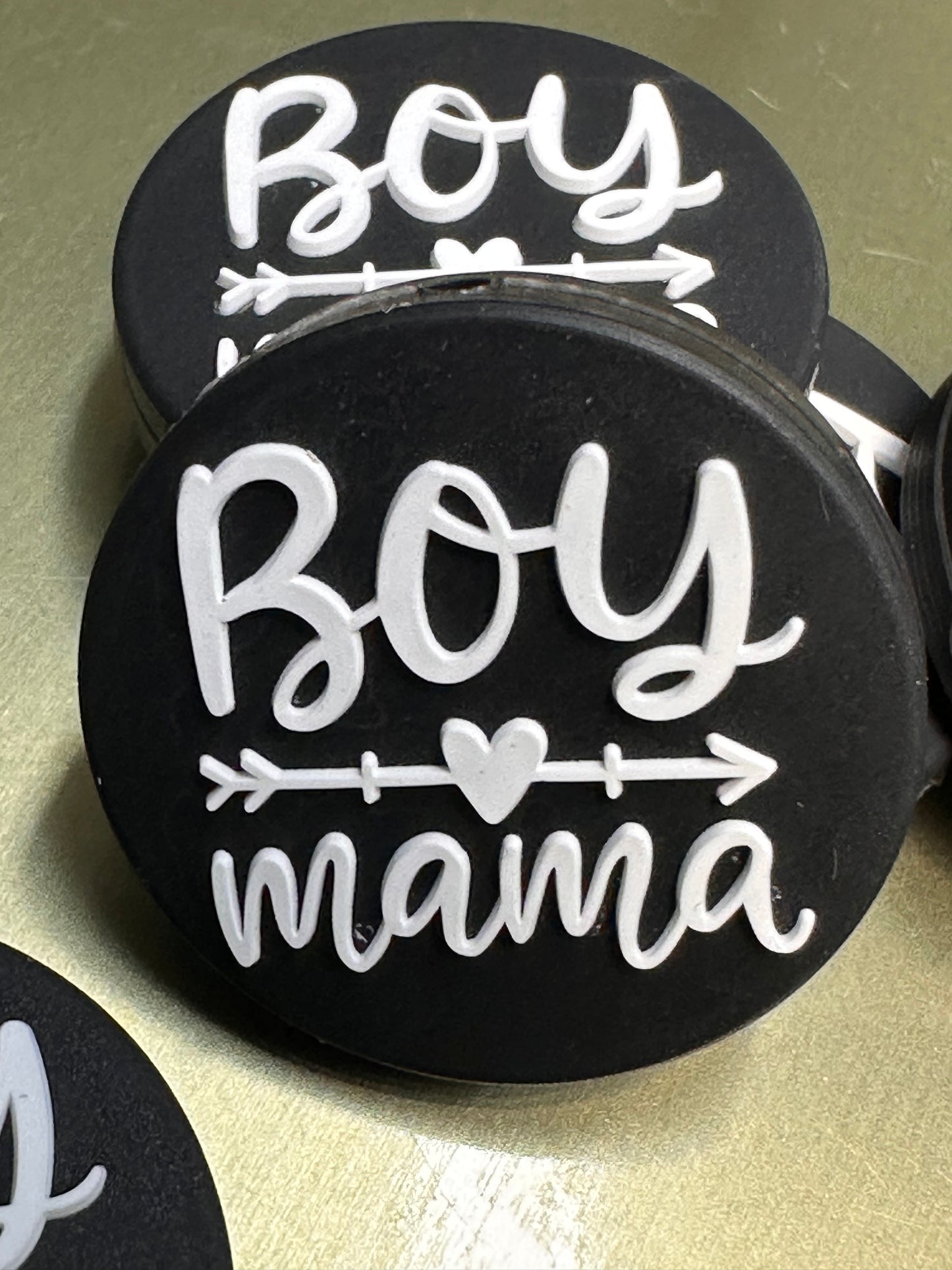 Mom/ Boy mama Focal Bead/ for beadable pen/ Silicone bead/keychain bead/