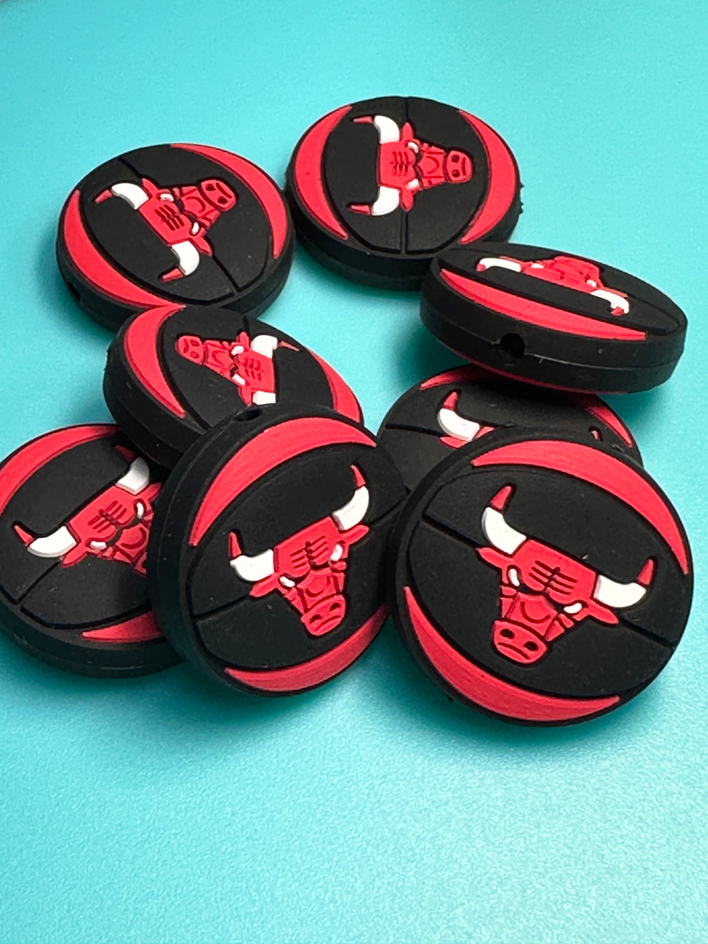 Chicago Bulls basketball focal bead #3