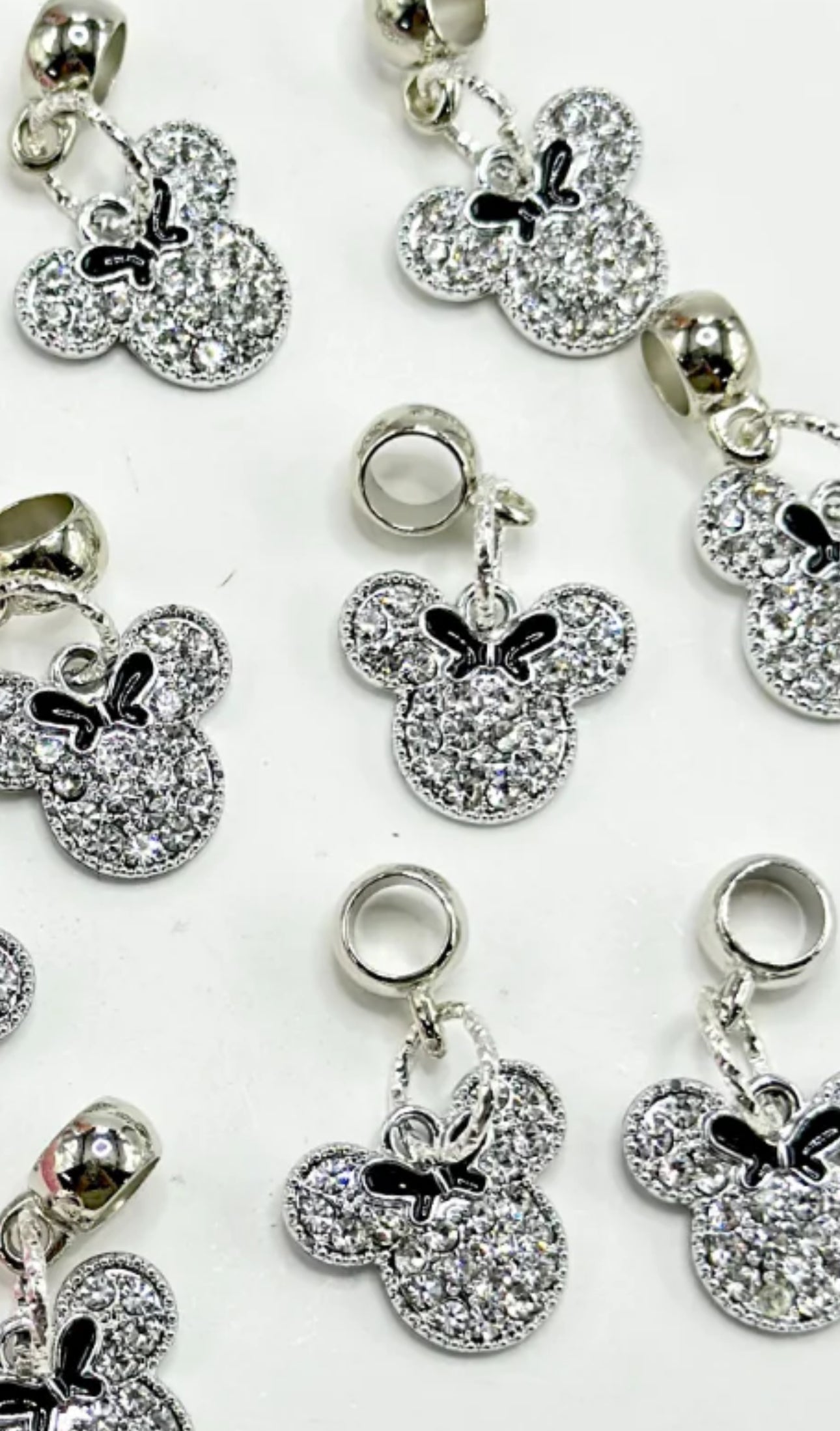 Fancy spacer dangling rhinestone beads/Five beads included/fancy Beads/ beadable pen/ keychain bead/ 32mm