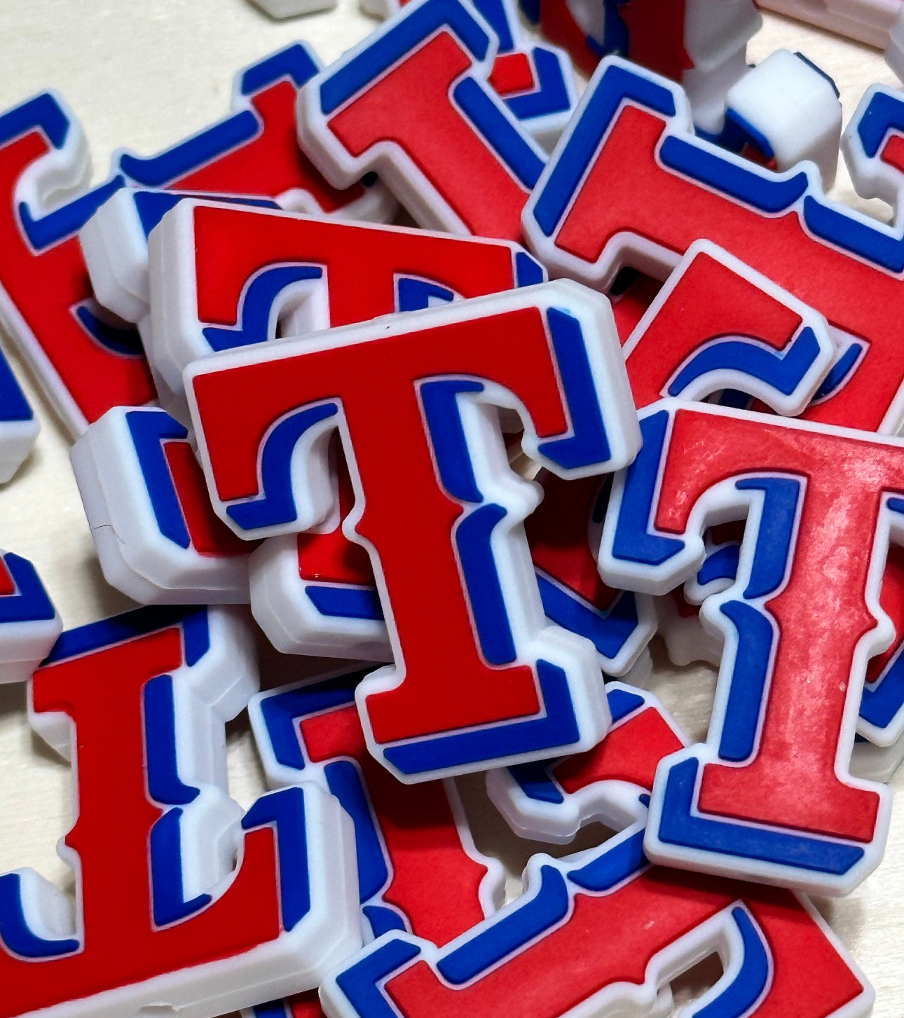 Texas baseball team focal bead/ baseball/