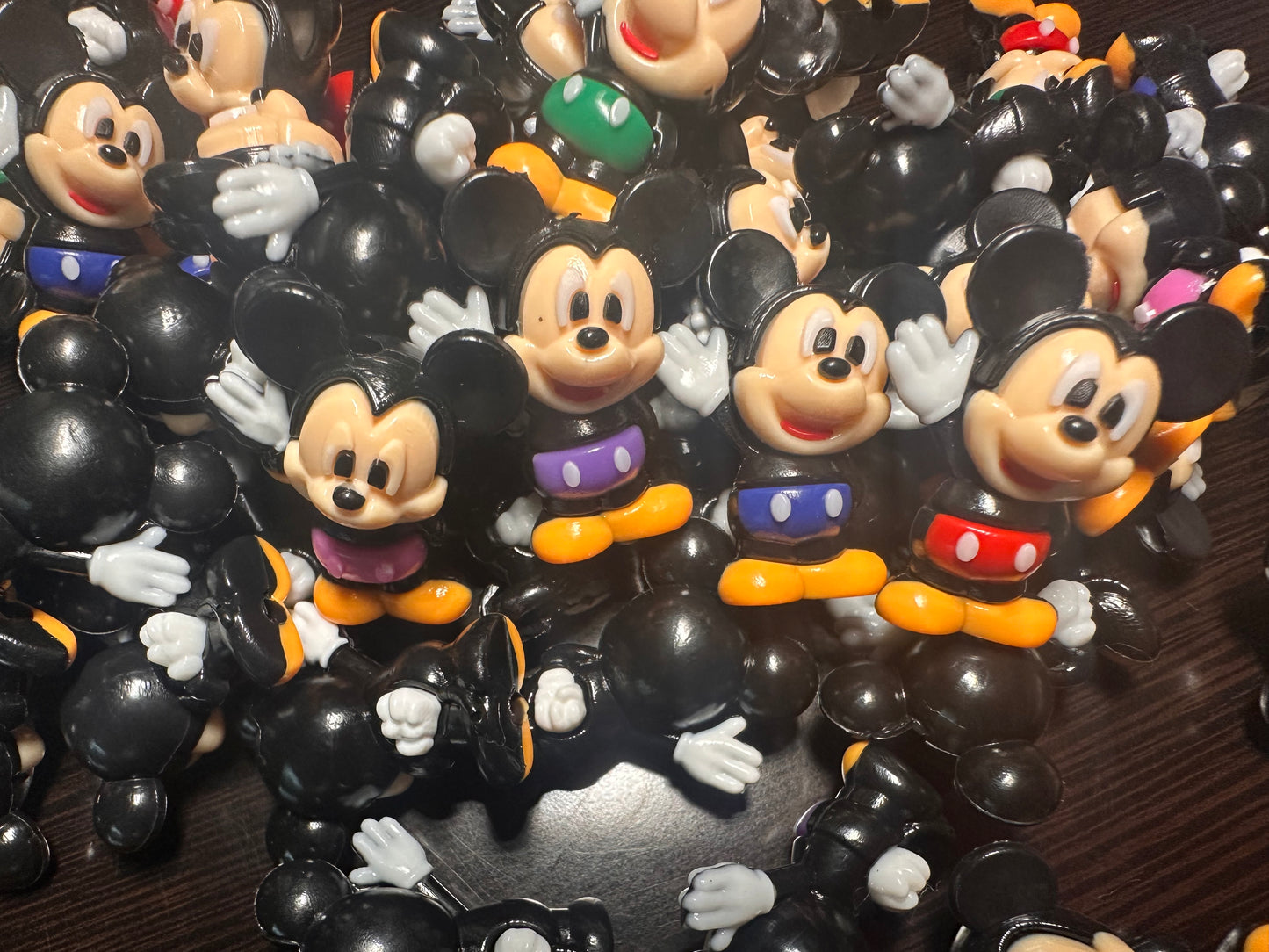 3D standing mouse focal bead/ set of ten (10) random pvc rubber focal bead for pen beading/