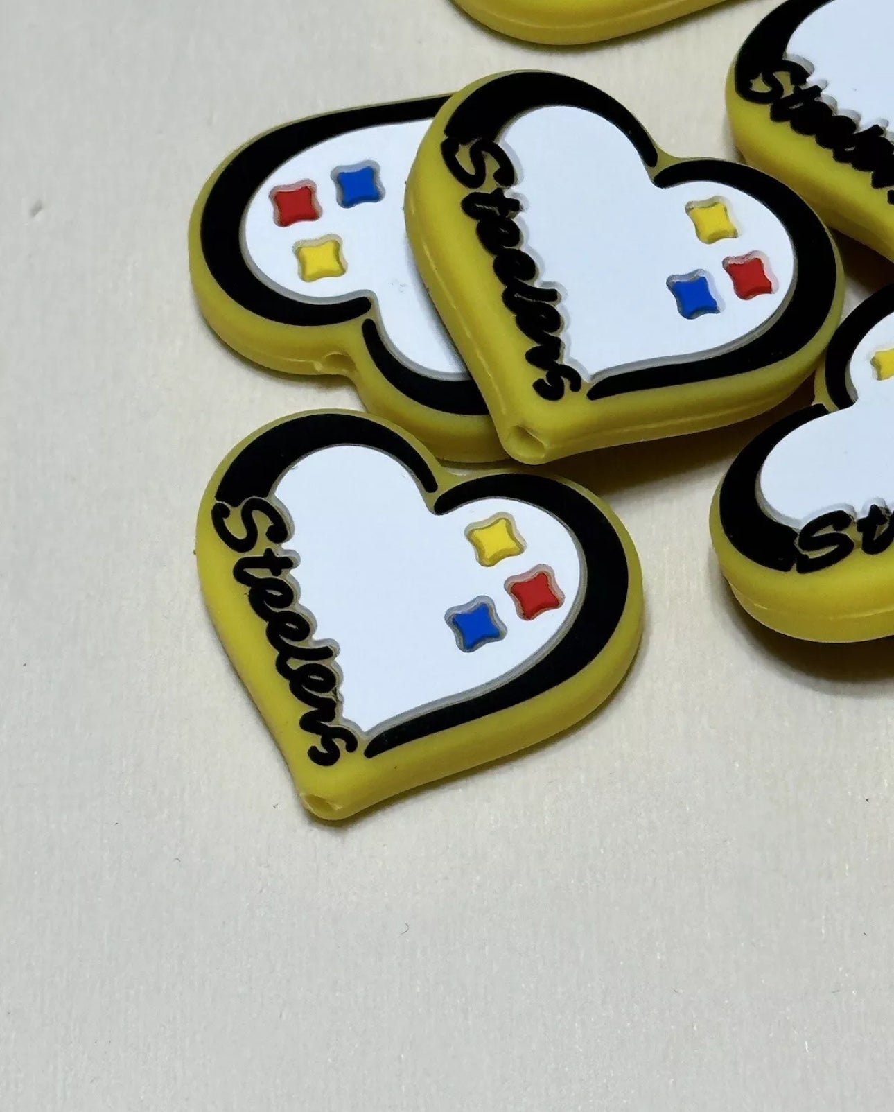 Steelers Focal Bead/ beadable pen/ Silicone bead/ keychain bead/DIY/football/ Pittsburgh