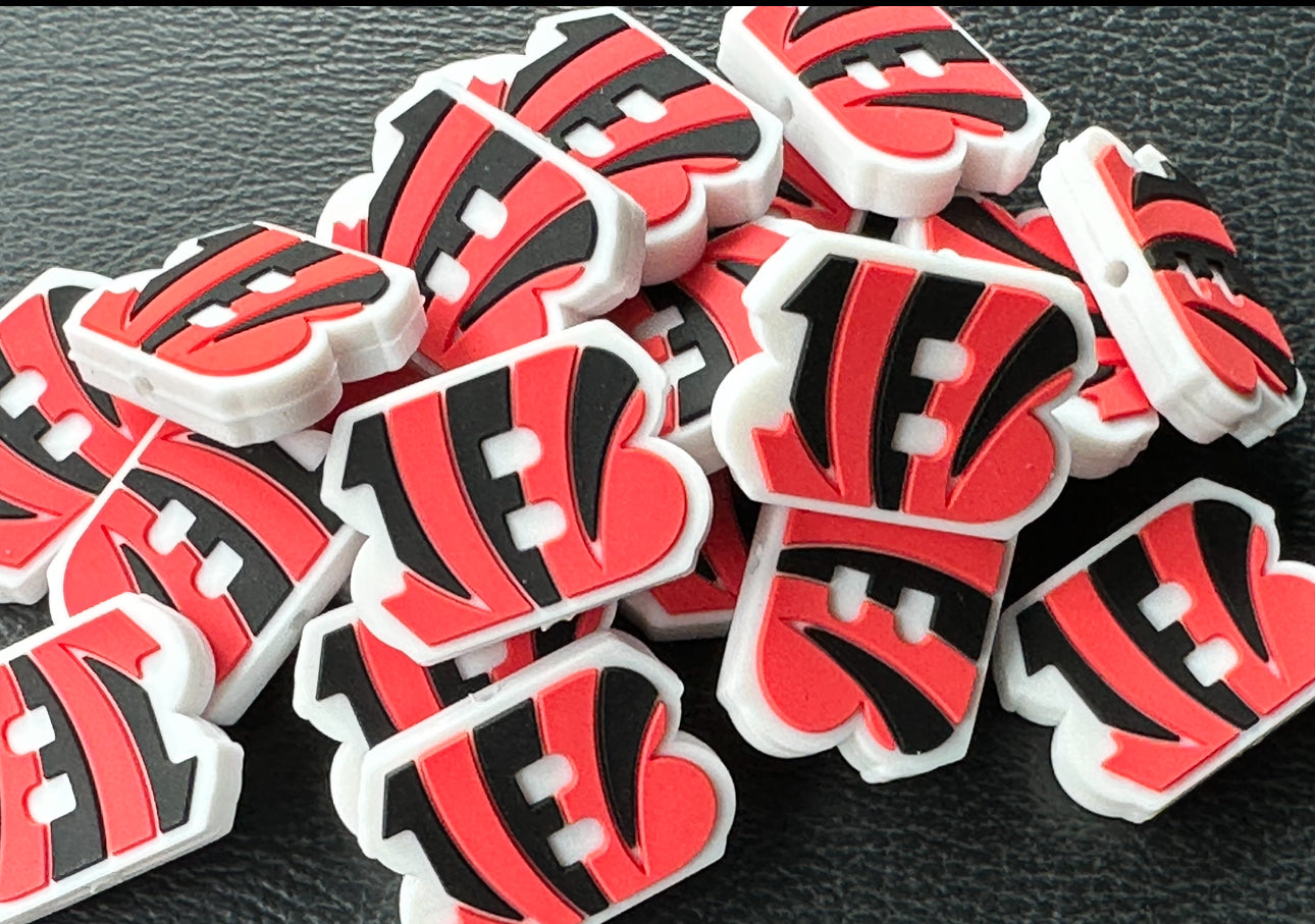 Cincinnati Bengals focal bead design 2