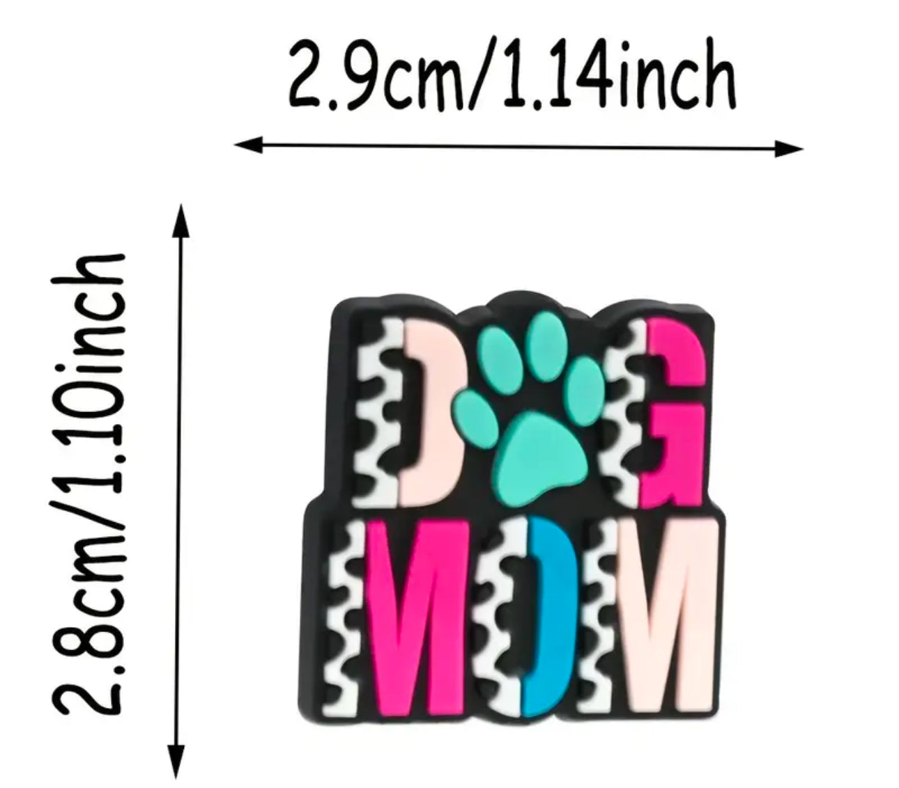 Dog Mom beads/ Focal Bead/ beadable pen/ Silicone bead/ keychain bead/ pet / dog/