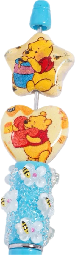 Bear Themed Acrylic Focal Beads – Assorted Shapes (Set of 5 Random) for DIY Crafts, Pens, Jewelry & Keychains