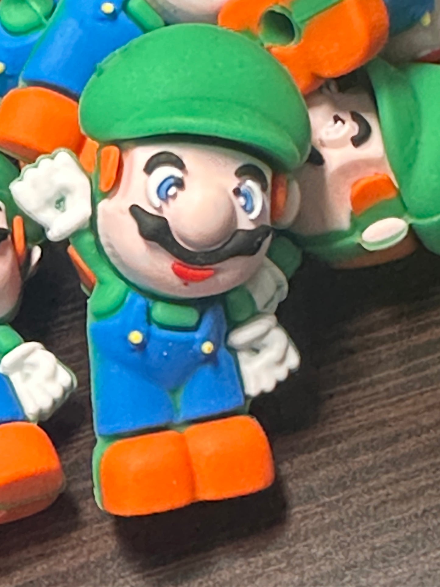 3D Game focal bead/ Luigi /green hat