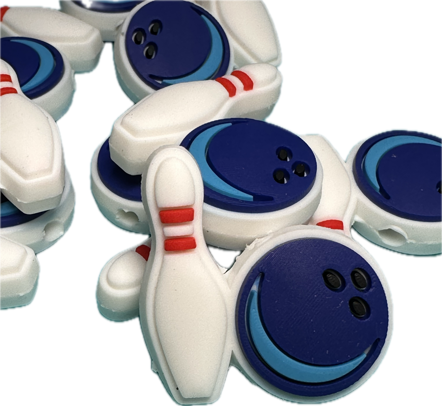 Bowling Focal Bead/ beadable pen/ Silicone bead/ keychain bead/ bowl pins #2