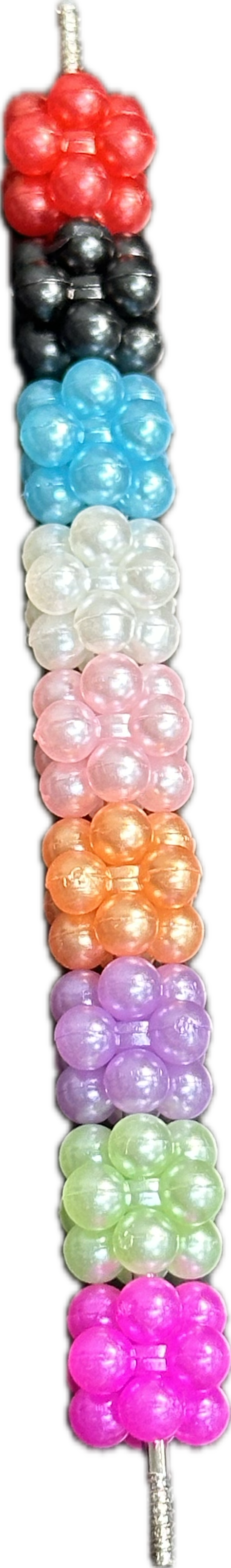 Ten (10) Acrylic beaded Beads included/fancy Bead/ beadable pen/ keychain beads/assorted colors/