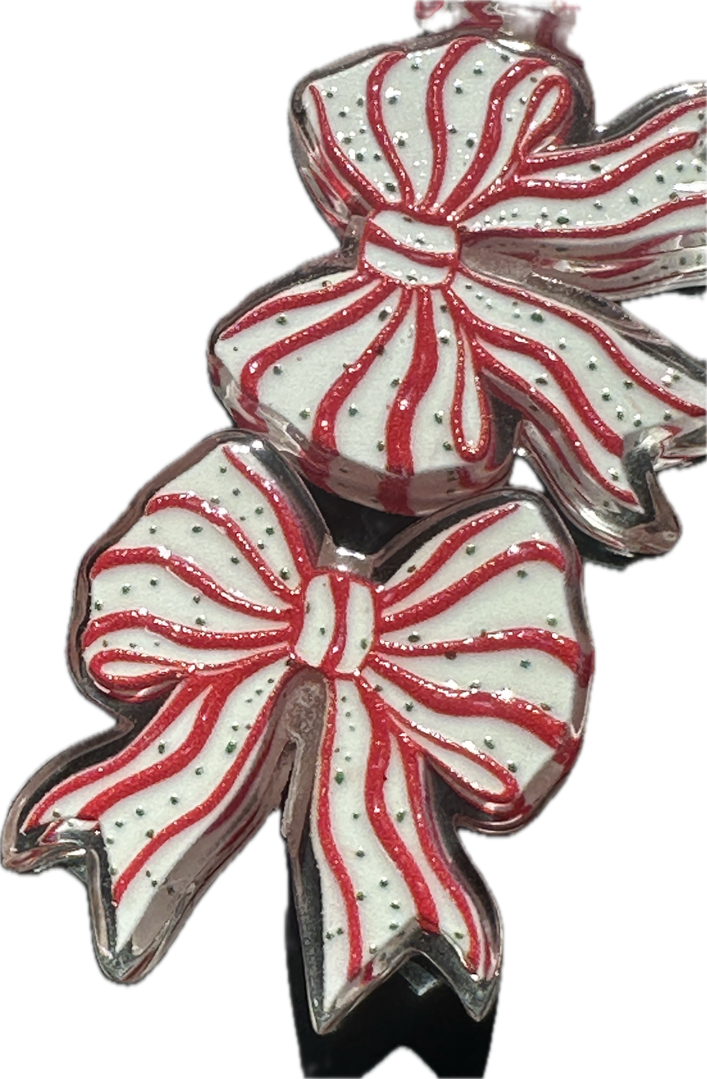 Christmas bow acrylic focal bead- set of 2/ focal bead/ pen beading / keychain bead / jewelry DIY