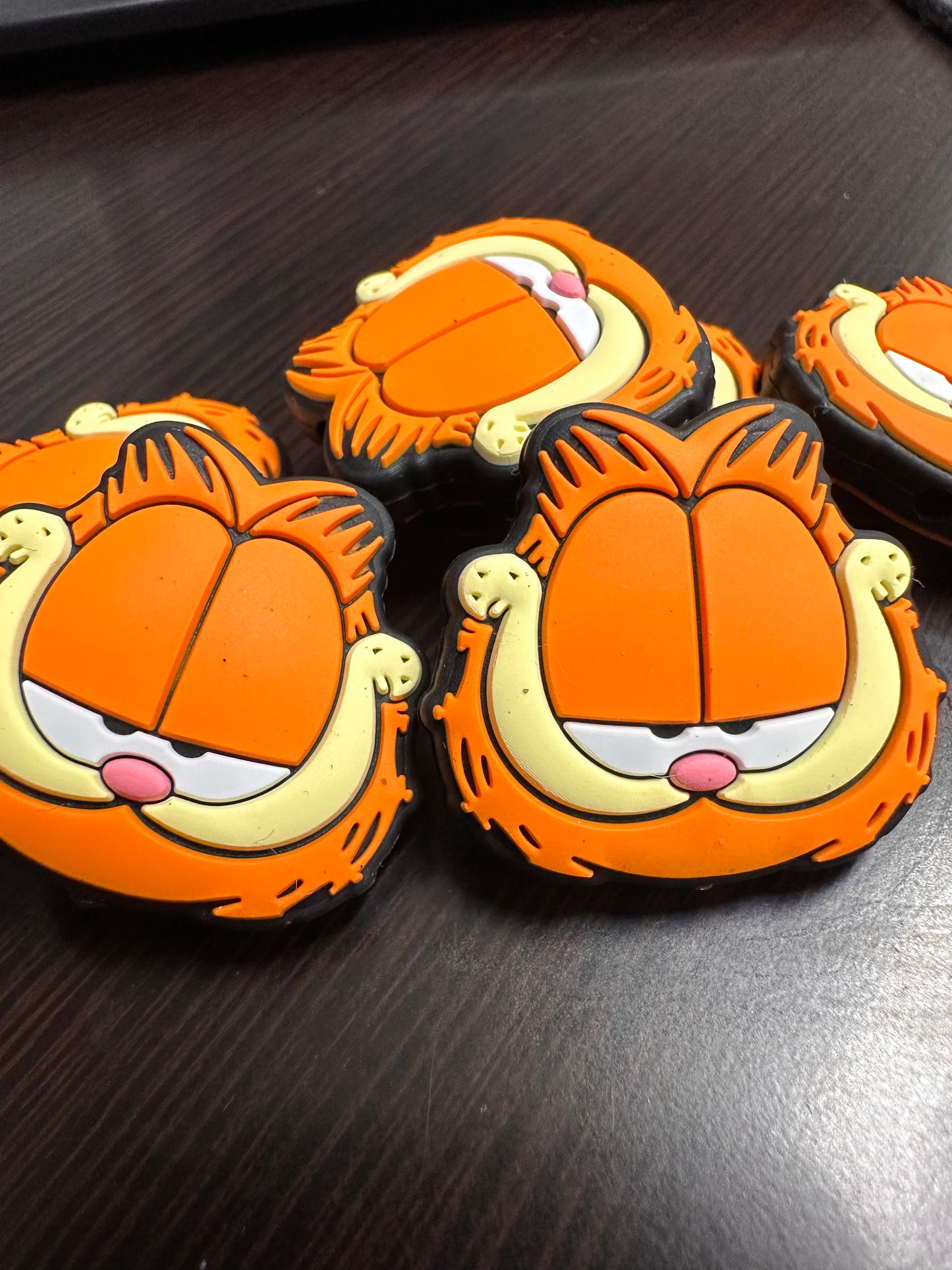 Orange cat Focal Bead/ beadable pen/ Silicone bead/ animal/ keychain bead/ kitty