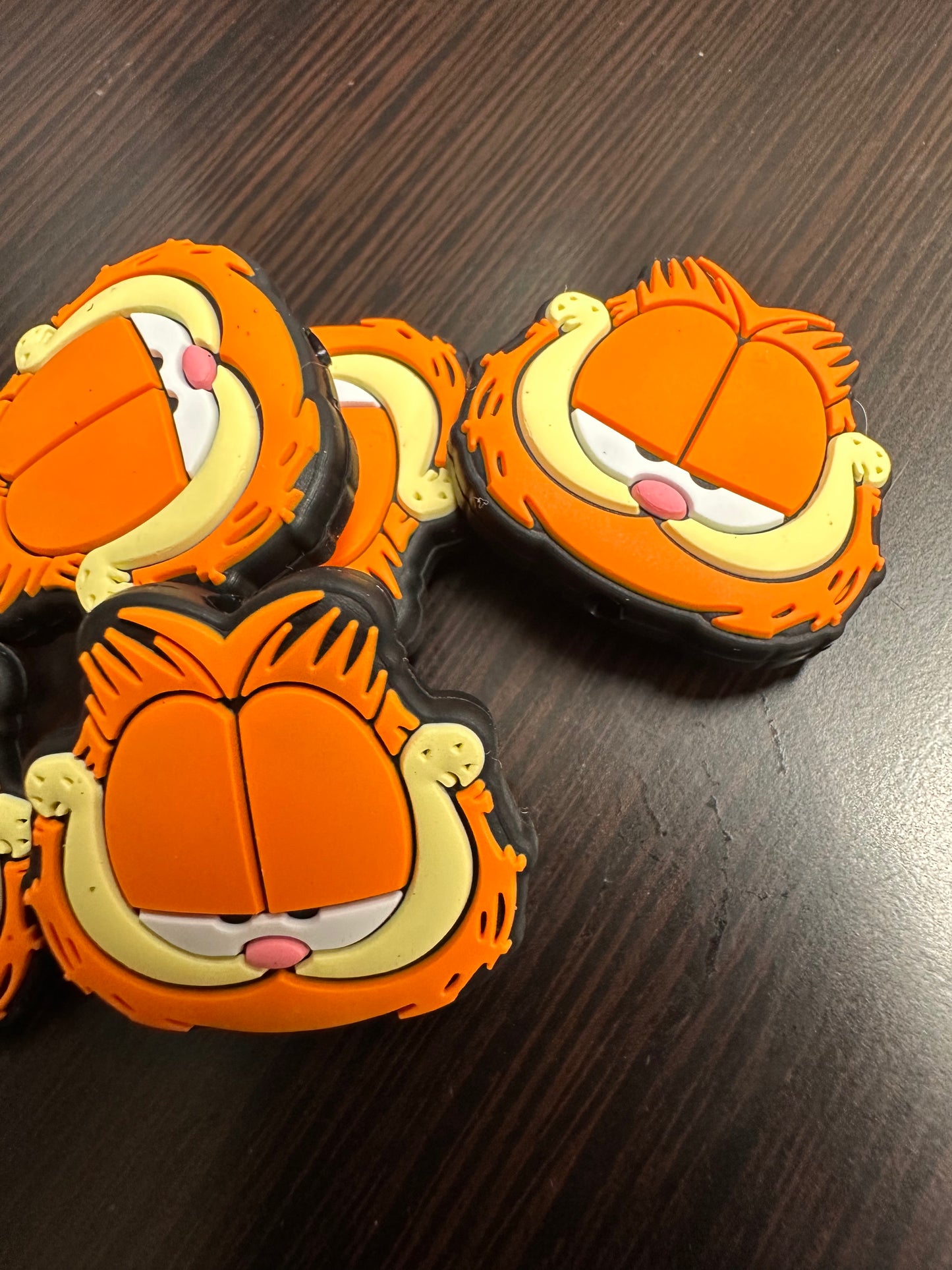Orange cat Focal Bead/ beadable pen/ Silicone bead/ animal/ keychain bead/ kitty
