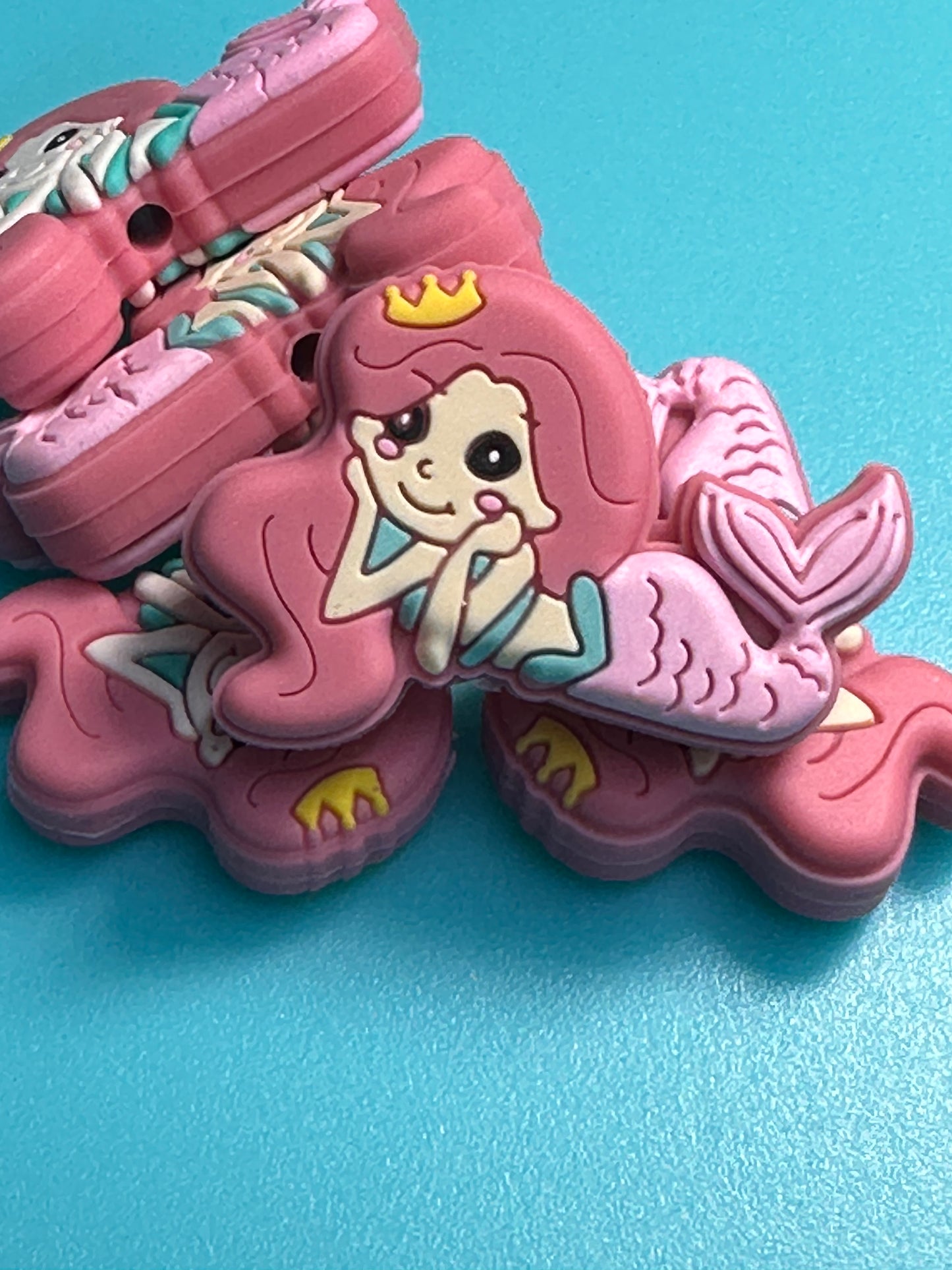Mermaids/ Focal Bead/ beadable pen/ Silicone bead/ keychain bead/