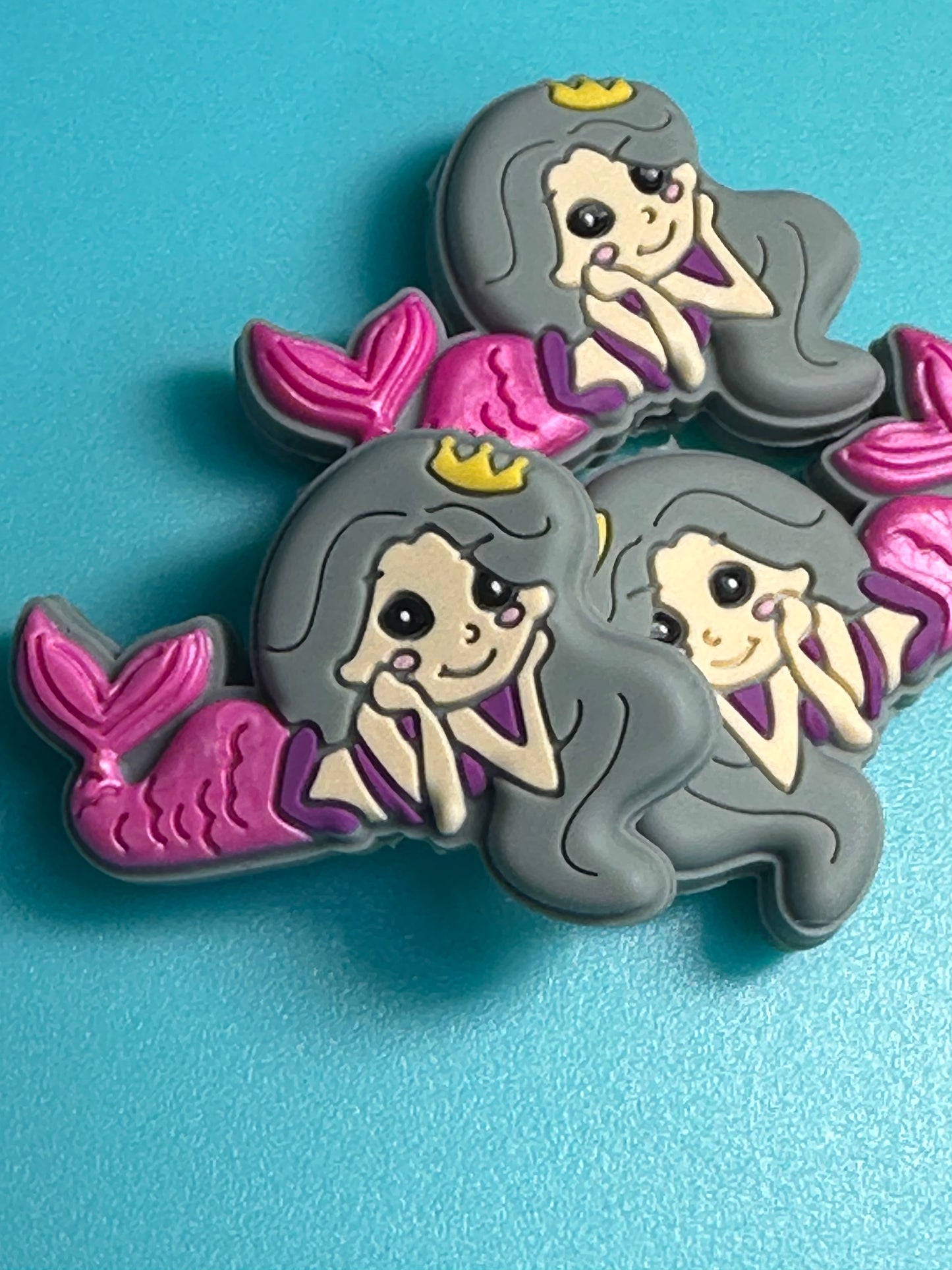 Mermaids/ Focal Bead/ beadable pen/ Silicone bead/ keychain bead/
