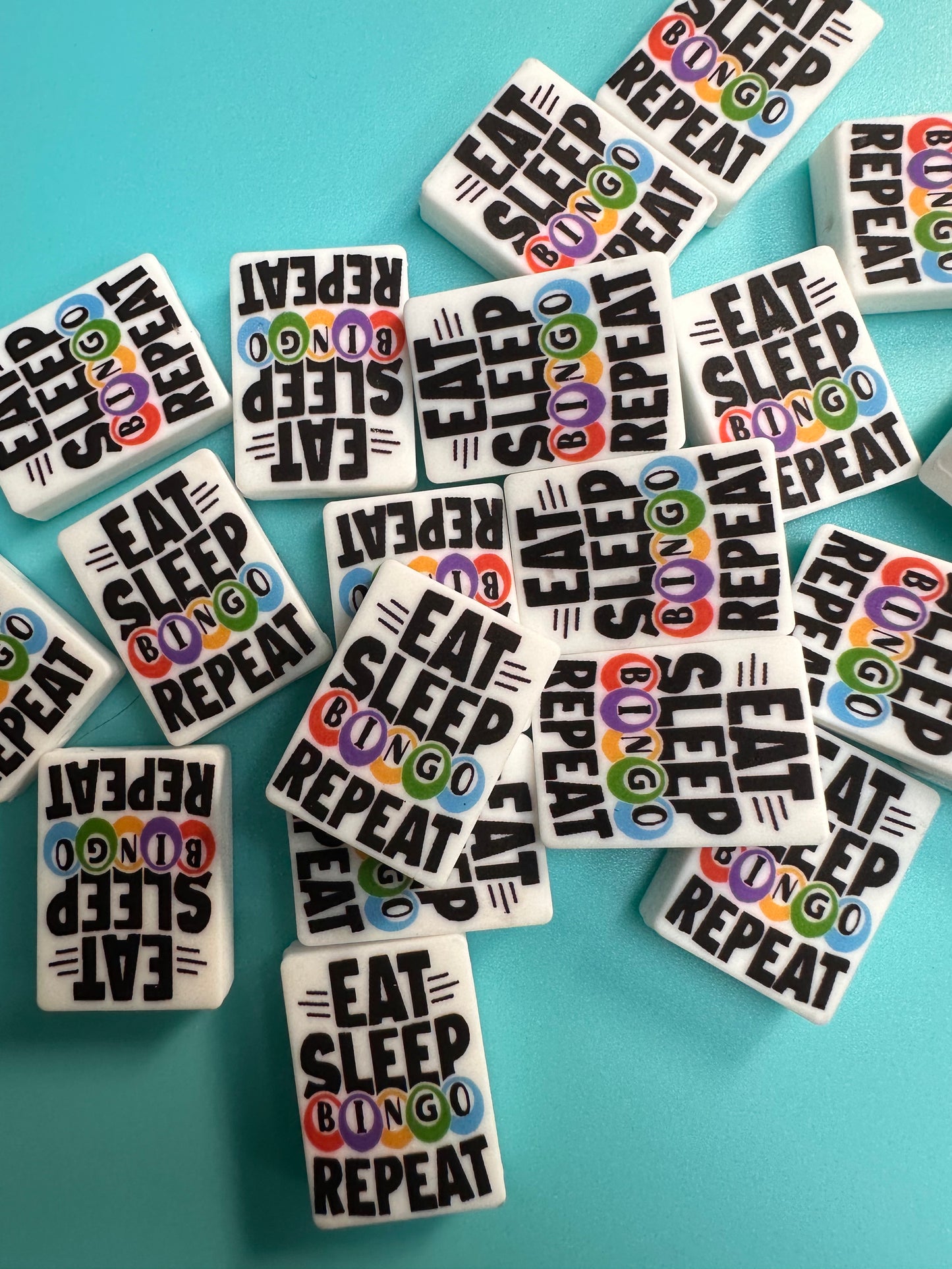 Bingo Focal Bead/ beadable pen/ Silicone bead/ keychain bead/