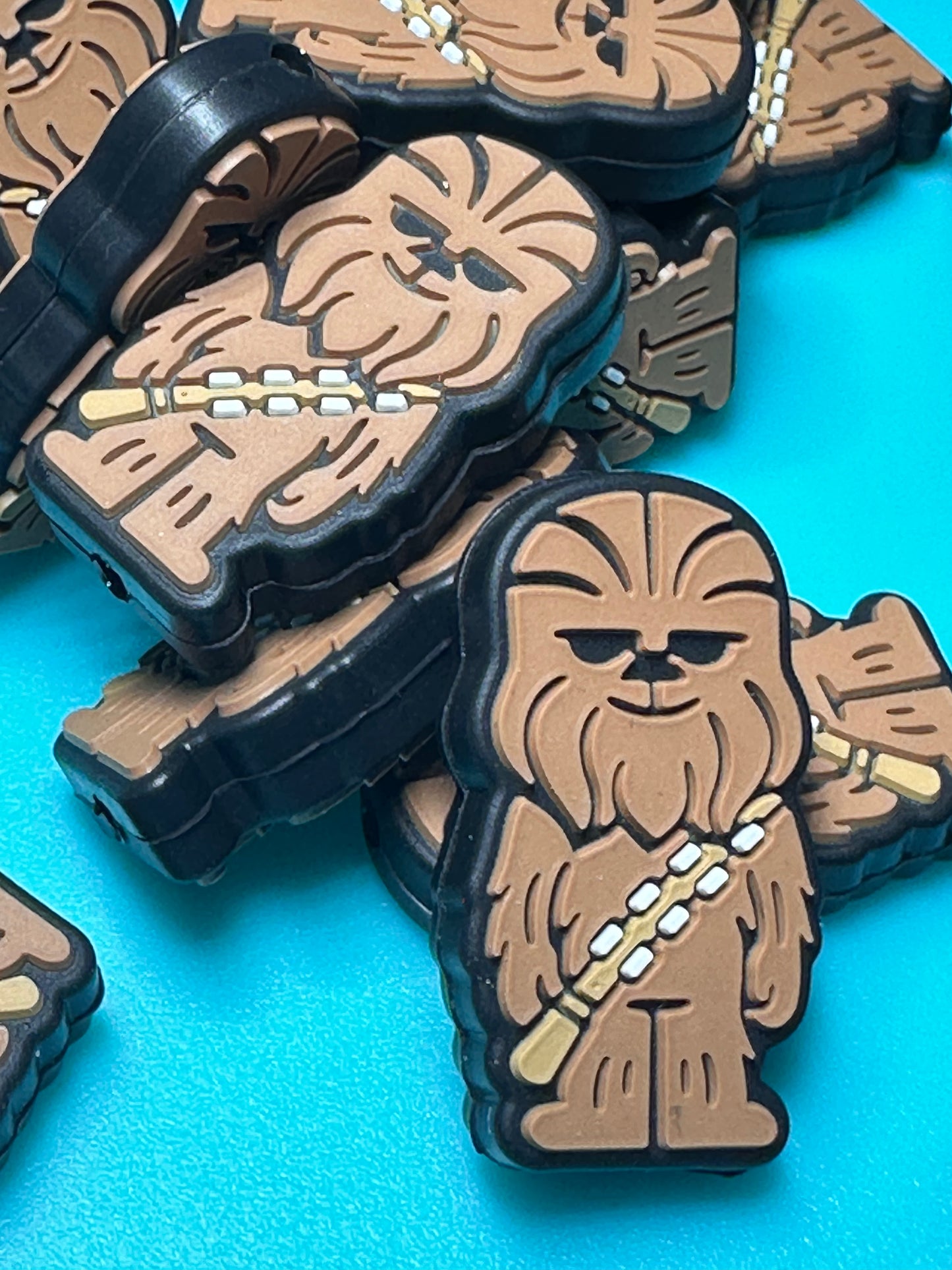 Hairy star guy/ silicone focal bead/ pen beading / DIY keychain bead