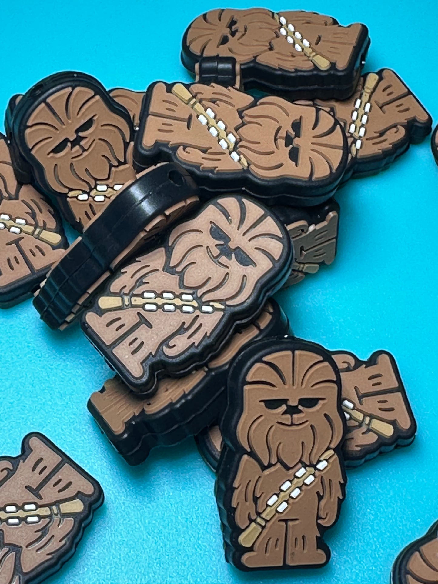 Hairy star guy/ silicone focal bead/ pen beading / DIY keychain bead
