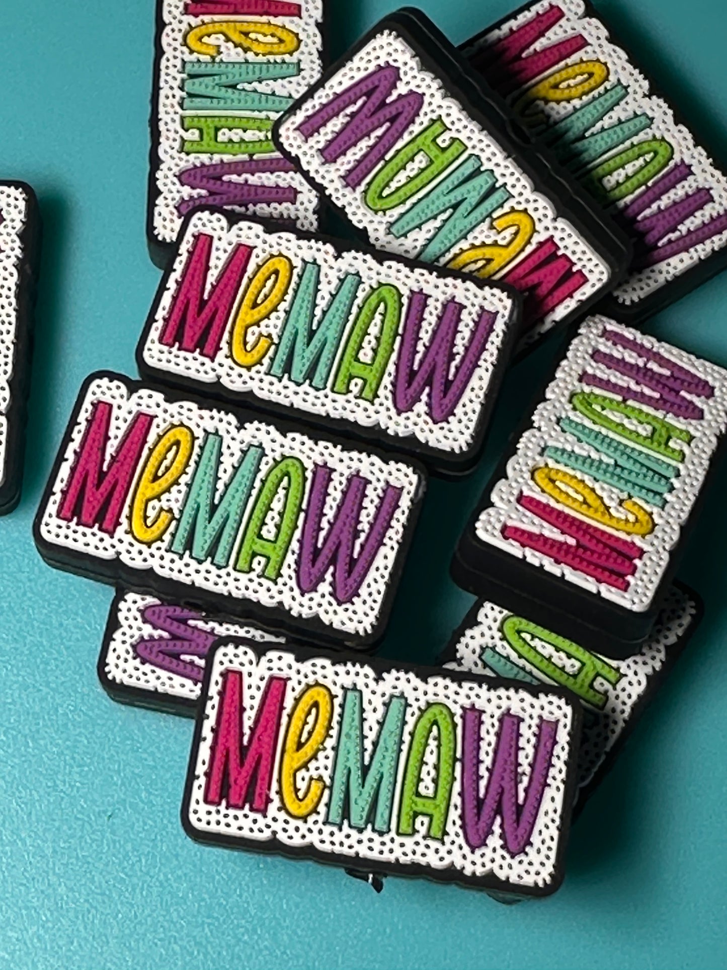 Memaw Focal Bead/ beadable pen/ Silicone bead/ mother/ keychain bead/ circle shaped/ Mothers Day/ Grandma/ Grandmother/ Mimi/Nana
