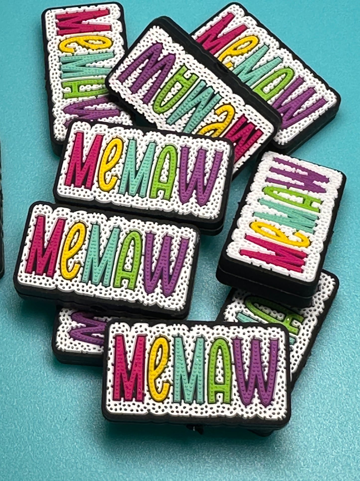 Memaw Focal Bead/ beadable pen/ Silicone bead/ mother/ keychain bead/ circle shaped/ Mothers Day/ Grandma/ Grandmother/ Mimi/Nana