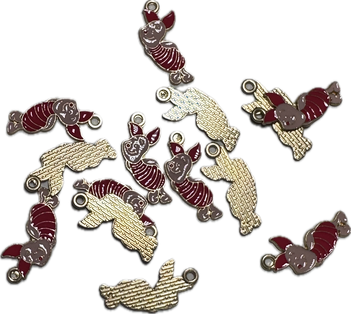Pink Pig enamel metal charms/ DIY charm bracelet/ DIY necklace/