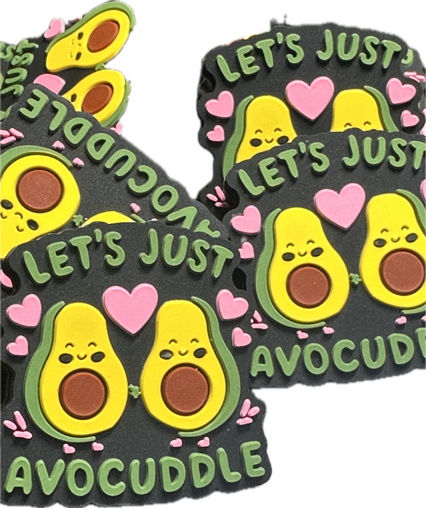 Lets Avocuddle/ Love beads/ beadable pen/ Silicone bead/ keychain bead/Valentines Day