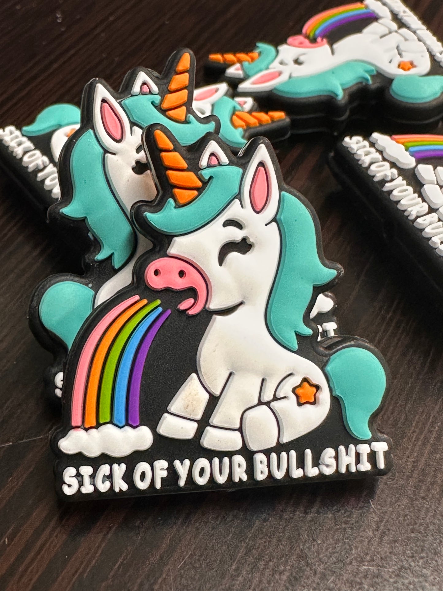 Unicorn Focal Bead/ beadable pen/ Silicone bead/ keychain bead/DIY/unicorn/rainbow