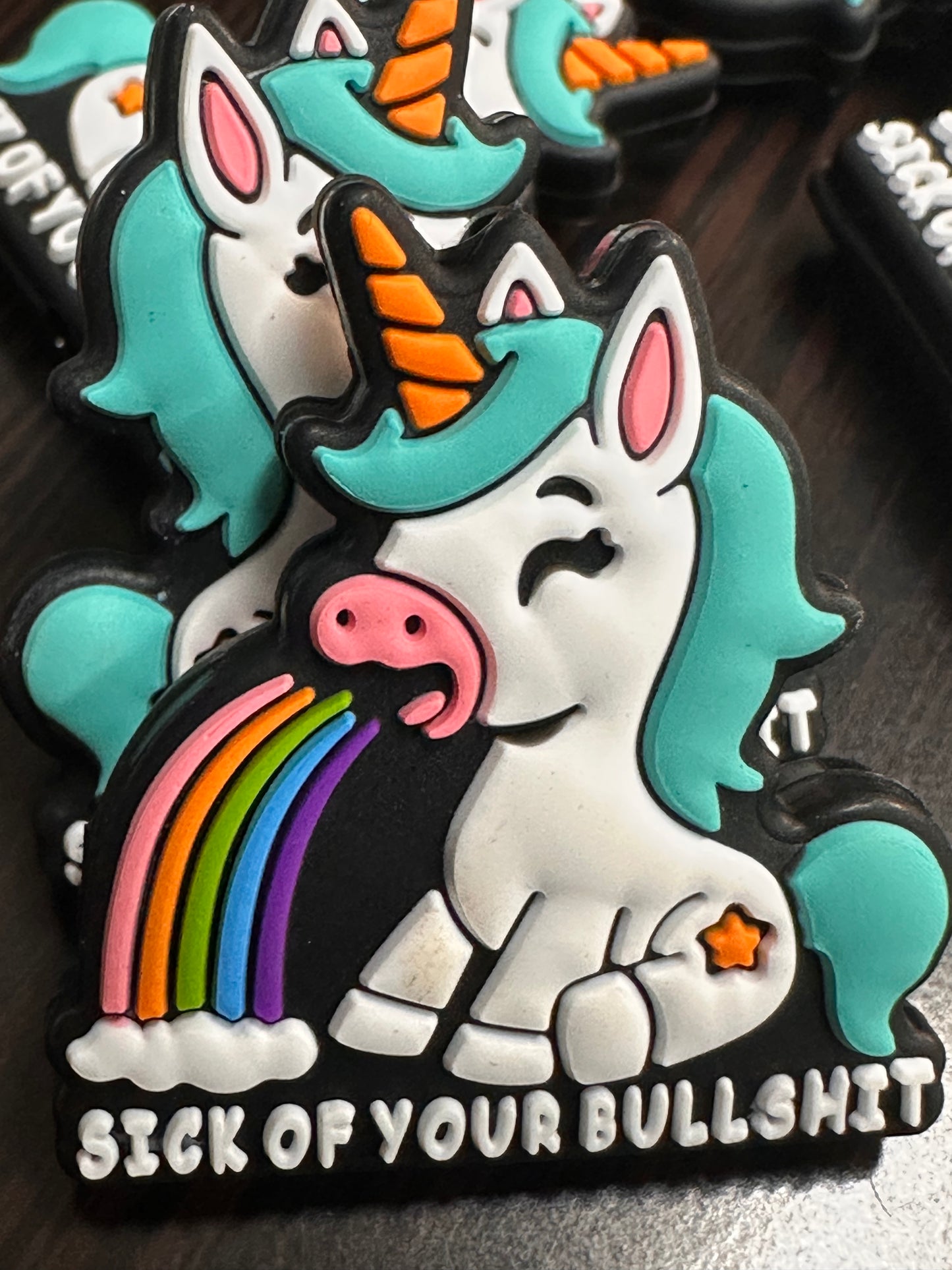 Unicorn Focal Bead/ beadable pen/ Silicone bead/ keychain bead/DIY/unicorn/rainbow