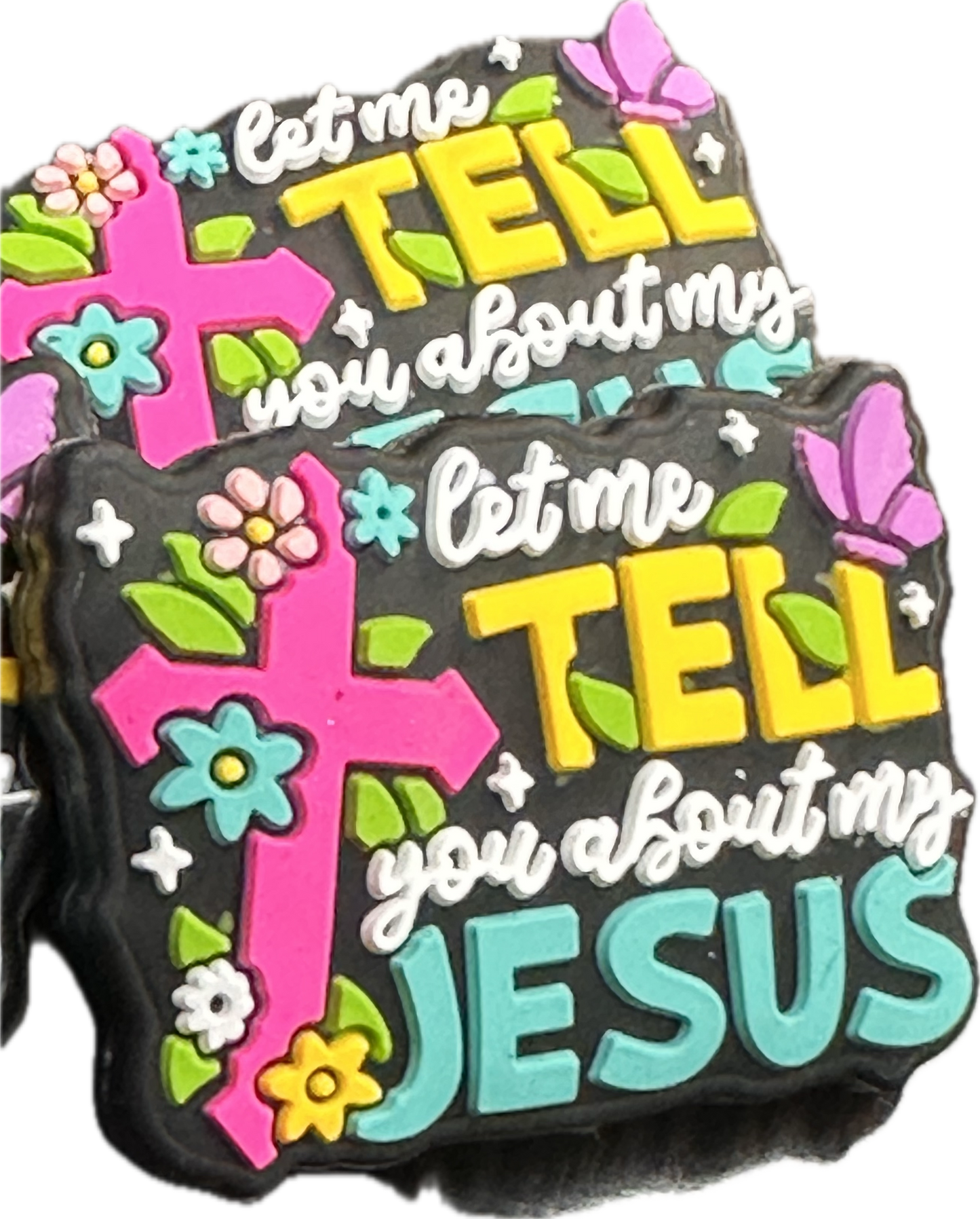Let me tell you about my Jesus Focal Bead/ beadable pen/ Silicone bead/ keychain bead/DIY/cross/ colorful/