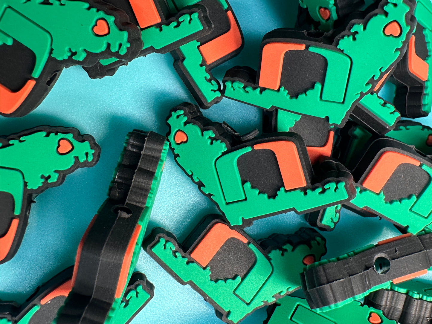 Miami Hurricanes focal bead