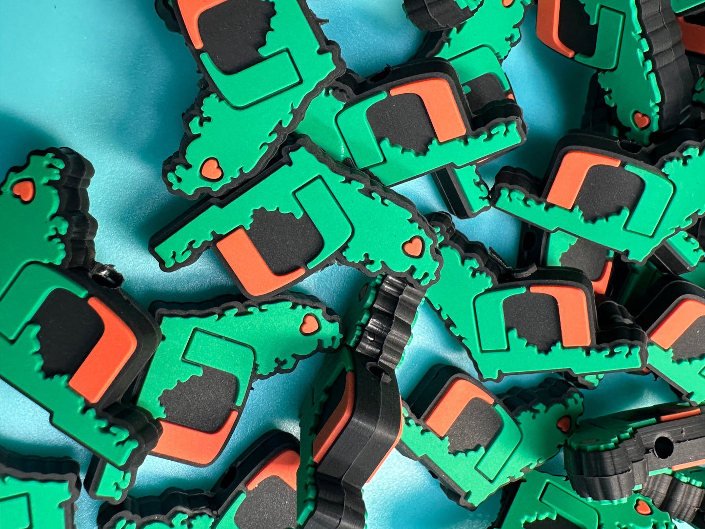 Miami Hurricanes focal bead