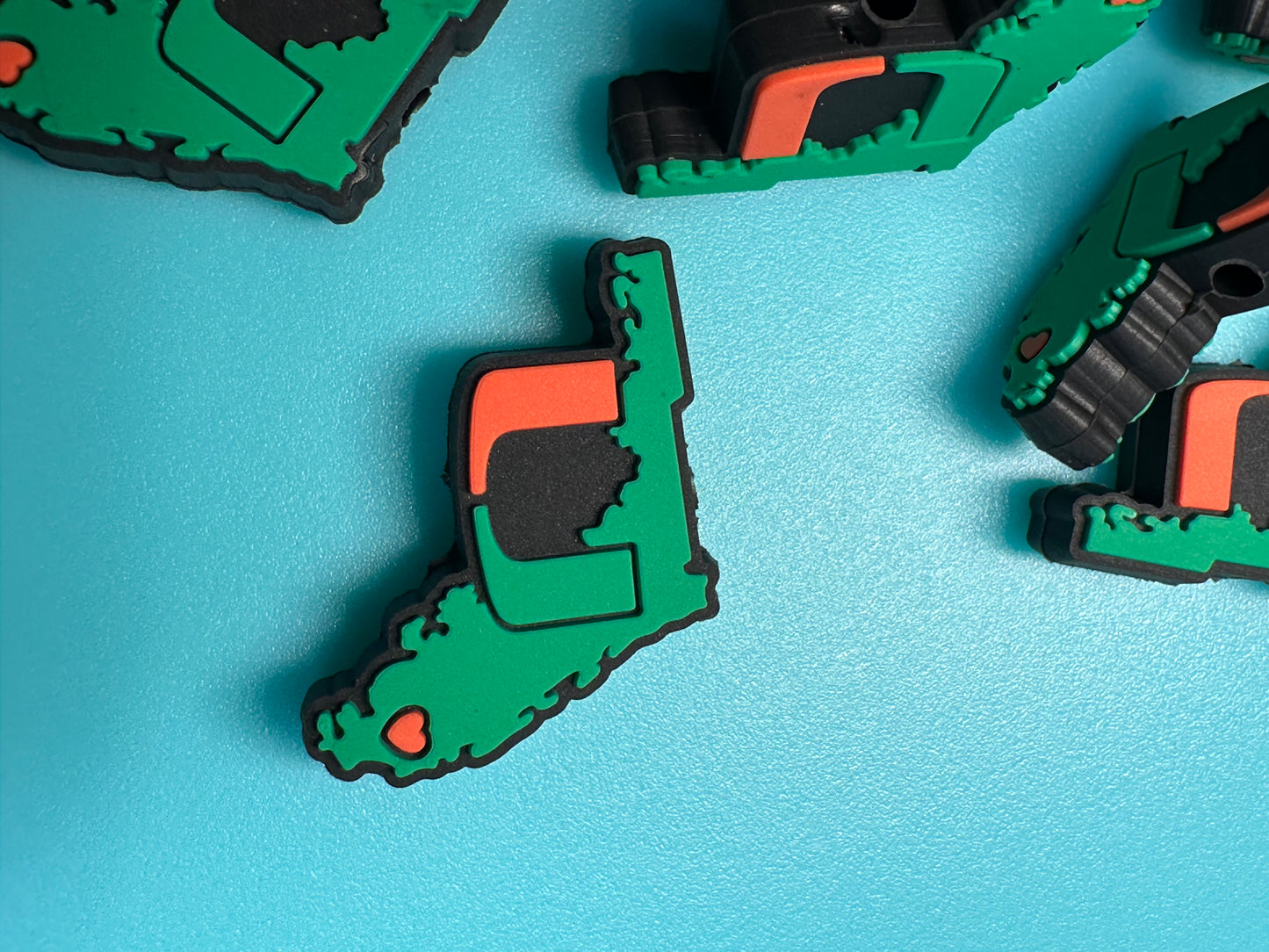 Miami Hurricanes focal bead