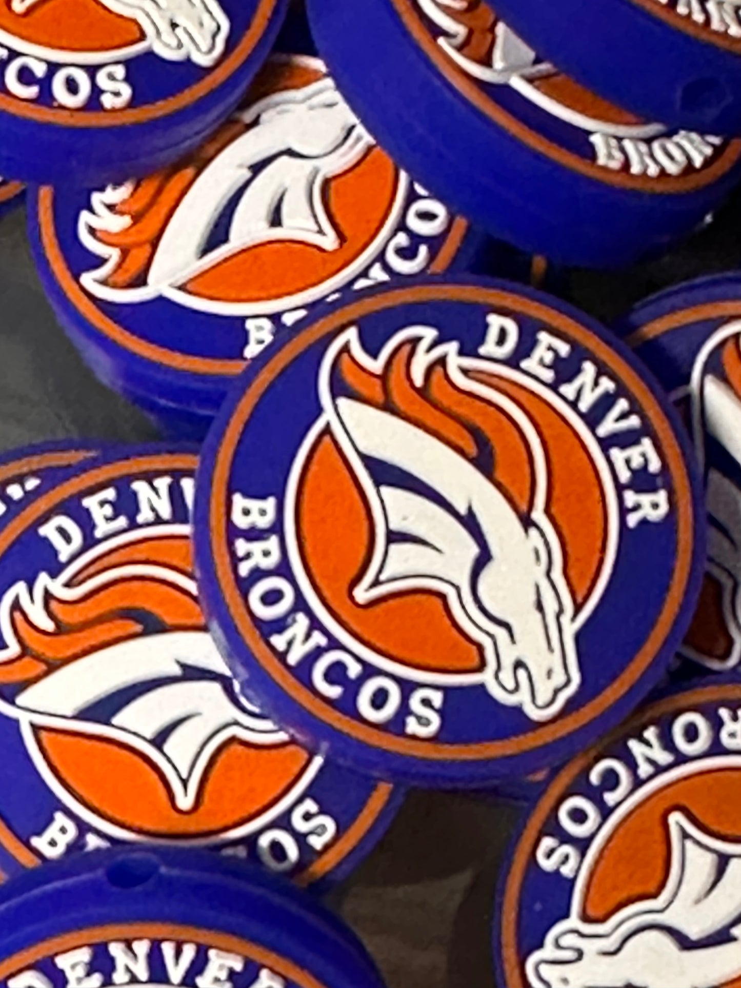 Denver Broncos focal bead/football