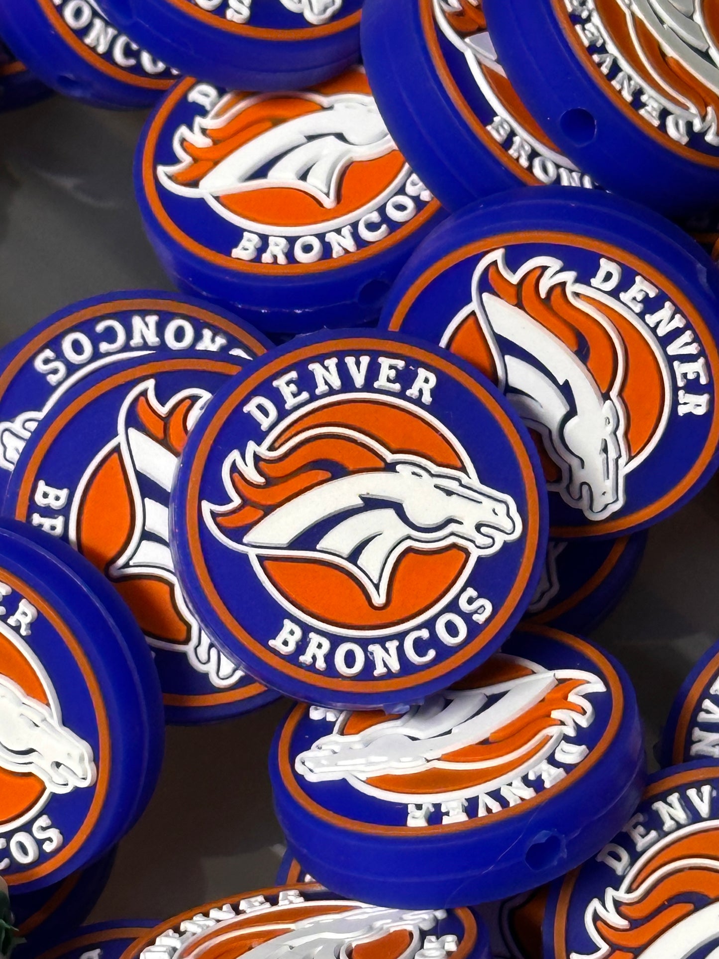 Denver Broncos focal bead/football
