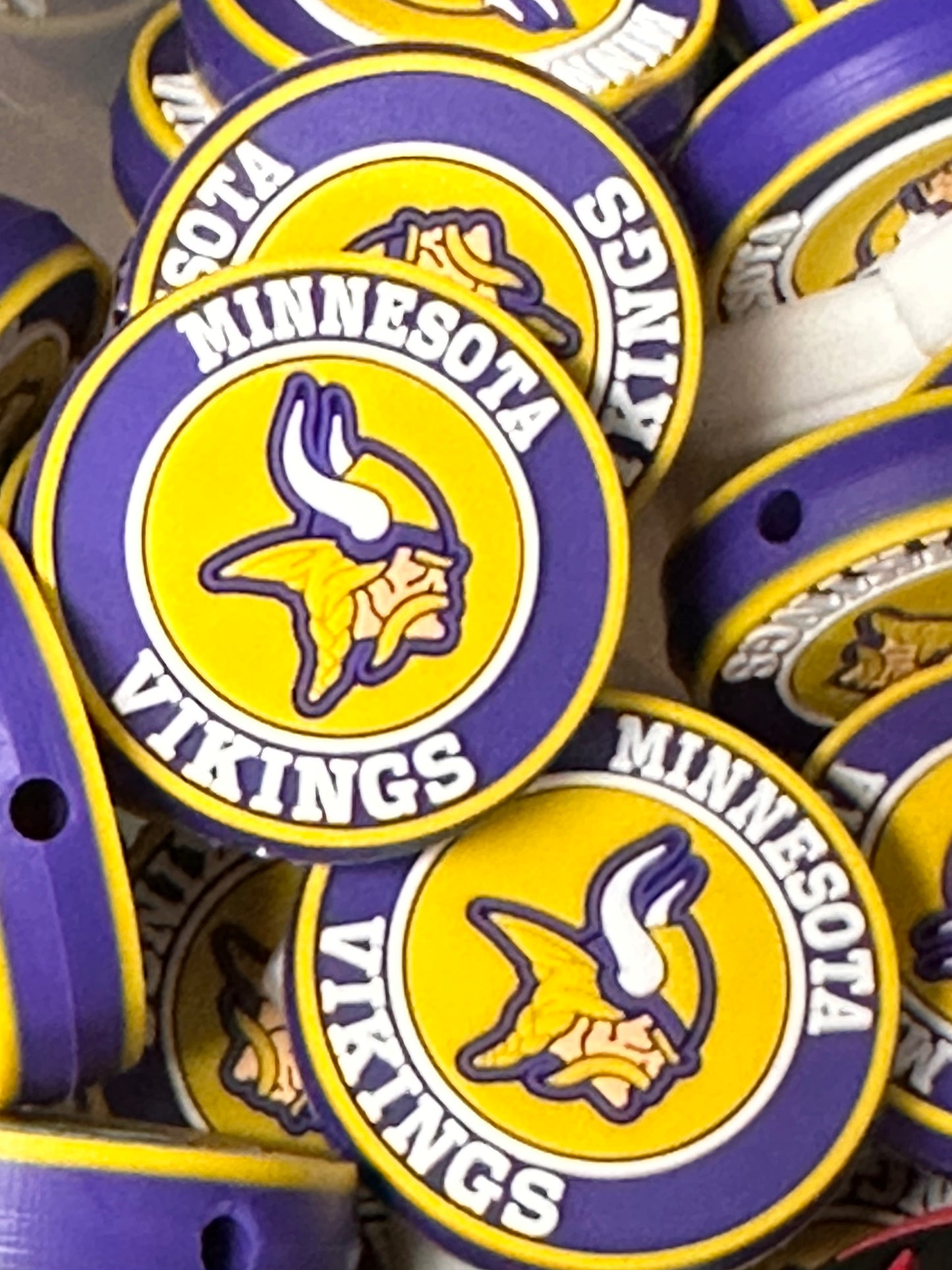 Minnesota Vikings focal bead / football / round
