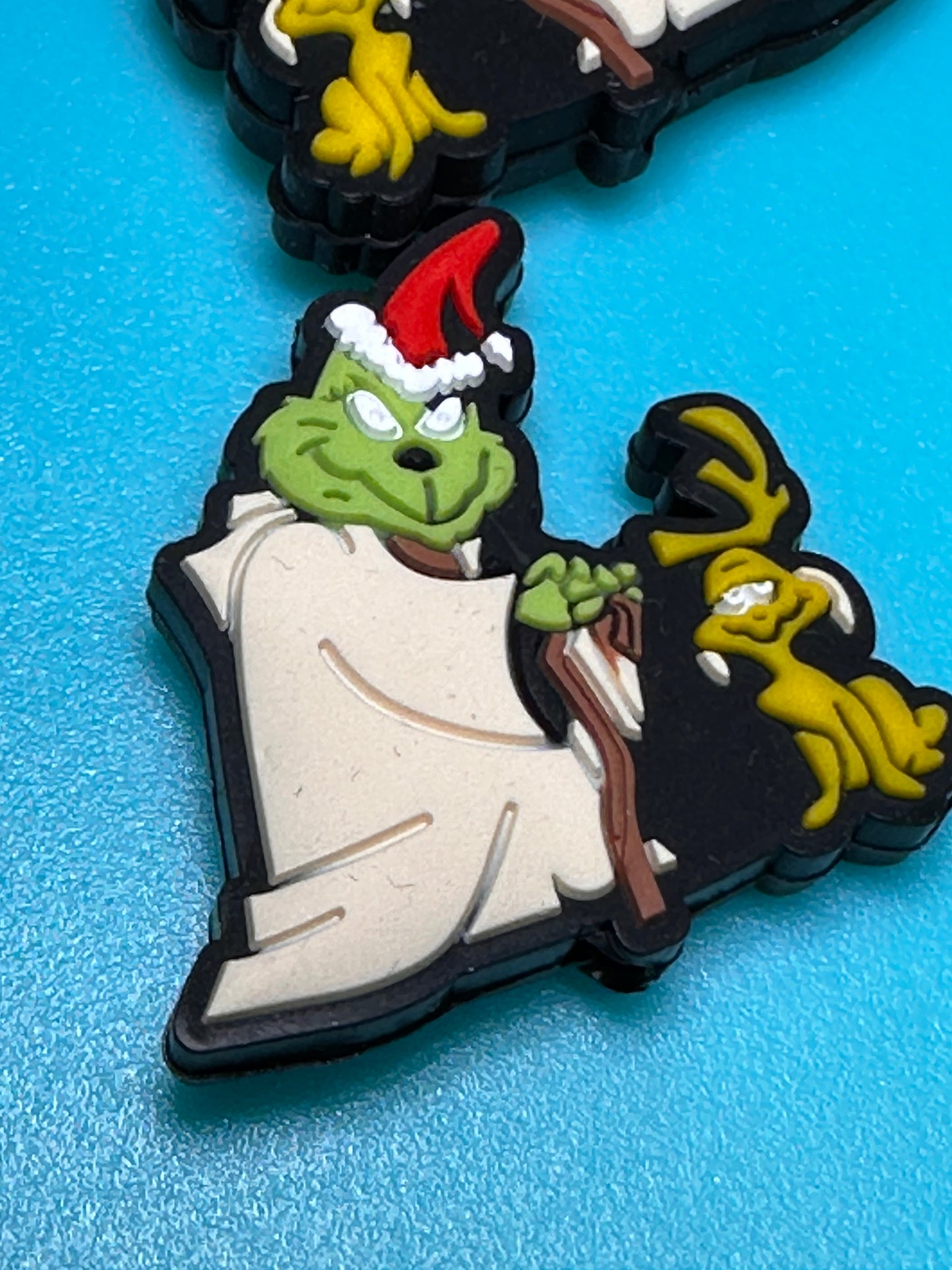 Friends/ dog and green guy / Focal Bead/ bead able pen/ Silicone bead/ keychain bead