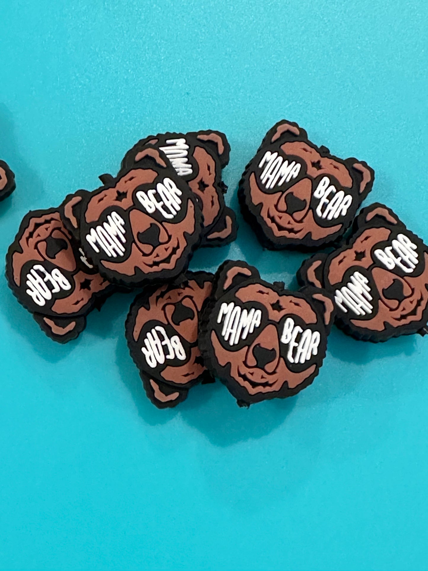 MAMA BEAR Focal Bead / silicone bead / bear shaped/