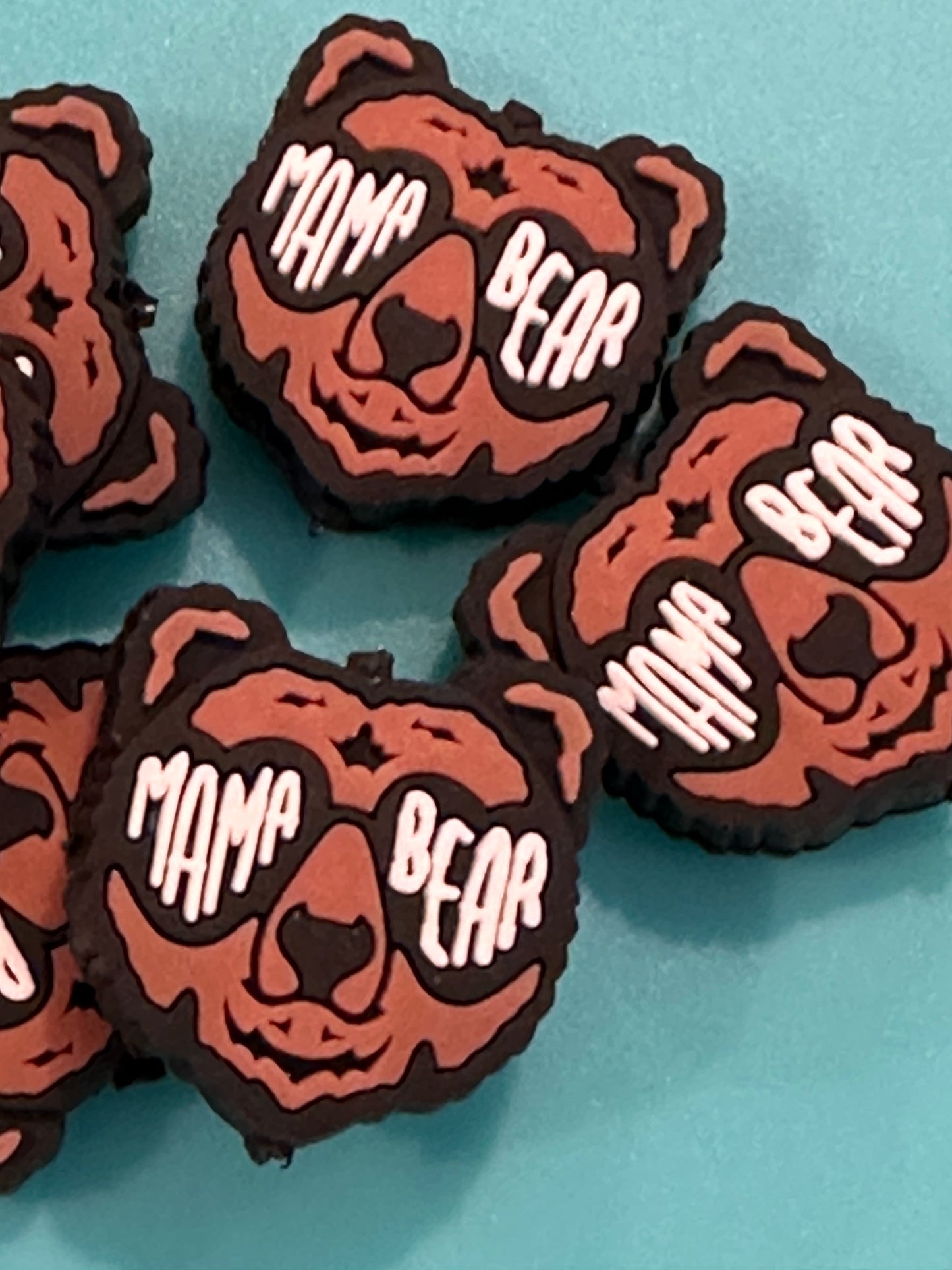 MAMA BEAR Focal Bead / silicone bead / bear shaped/